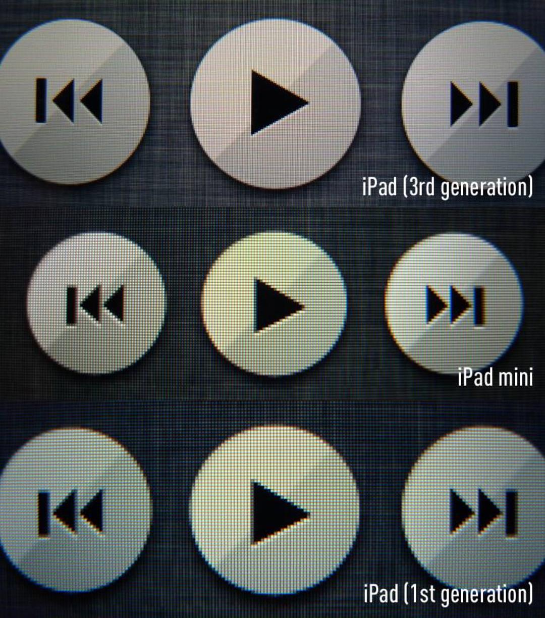 iPad screen compare