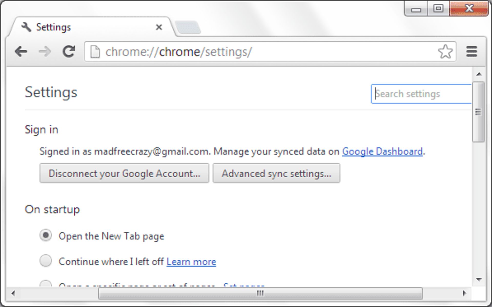 Chrome-Settings
