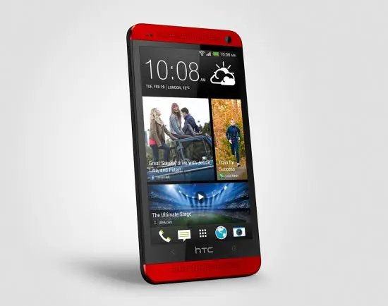 htc one red left