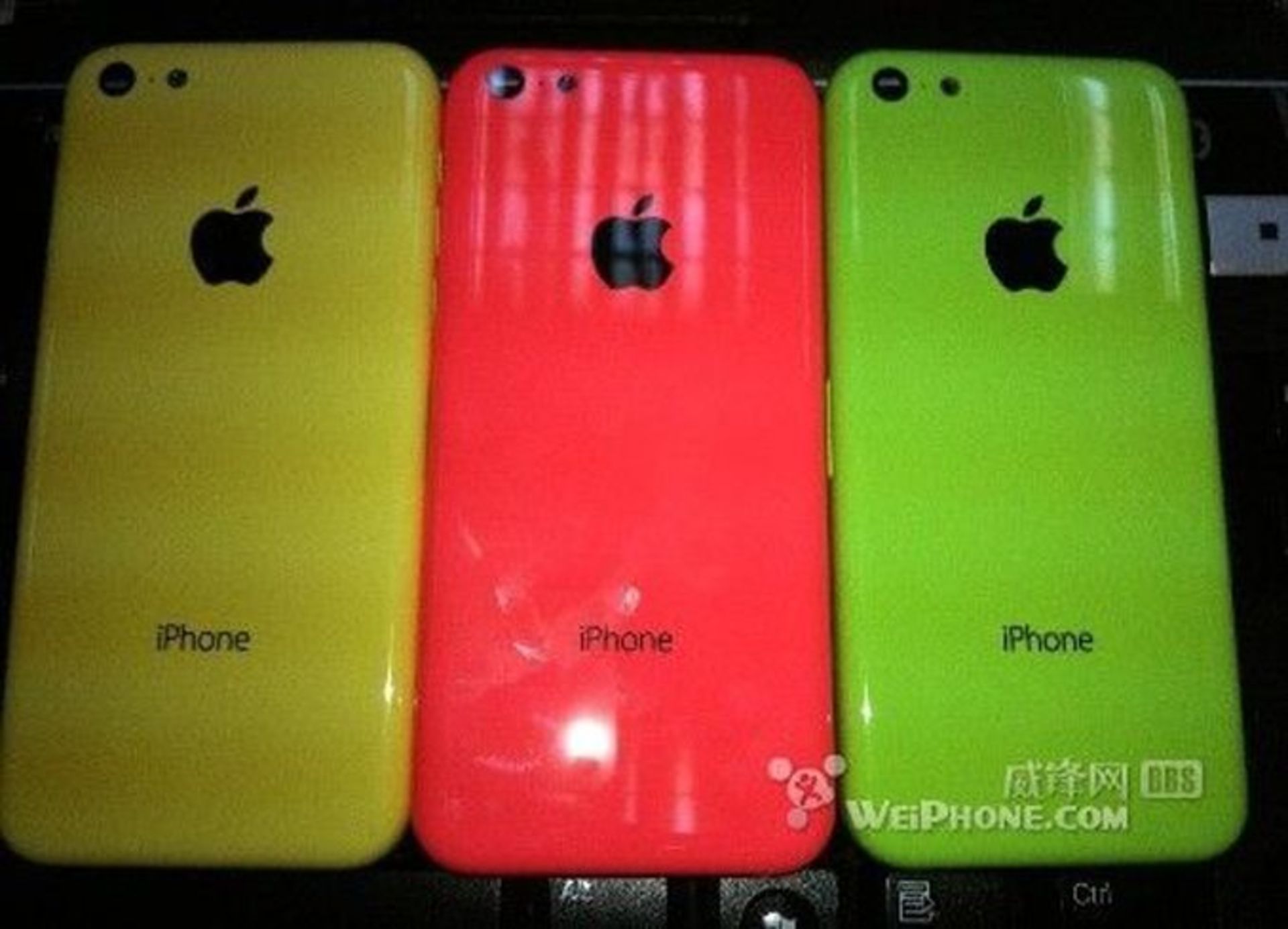 iphone plastic yellow red green 1