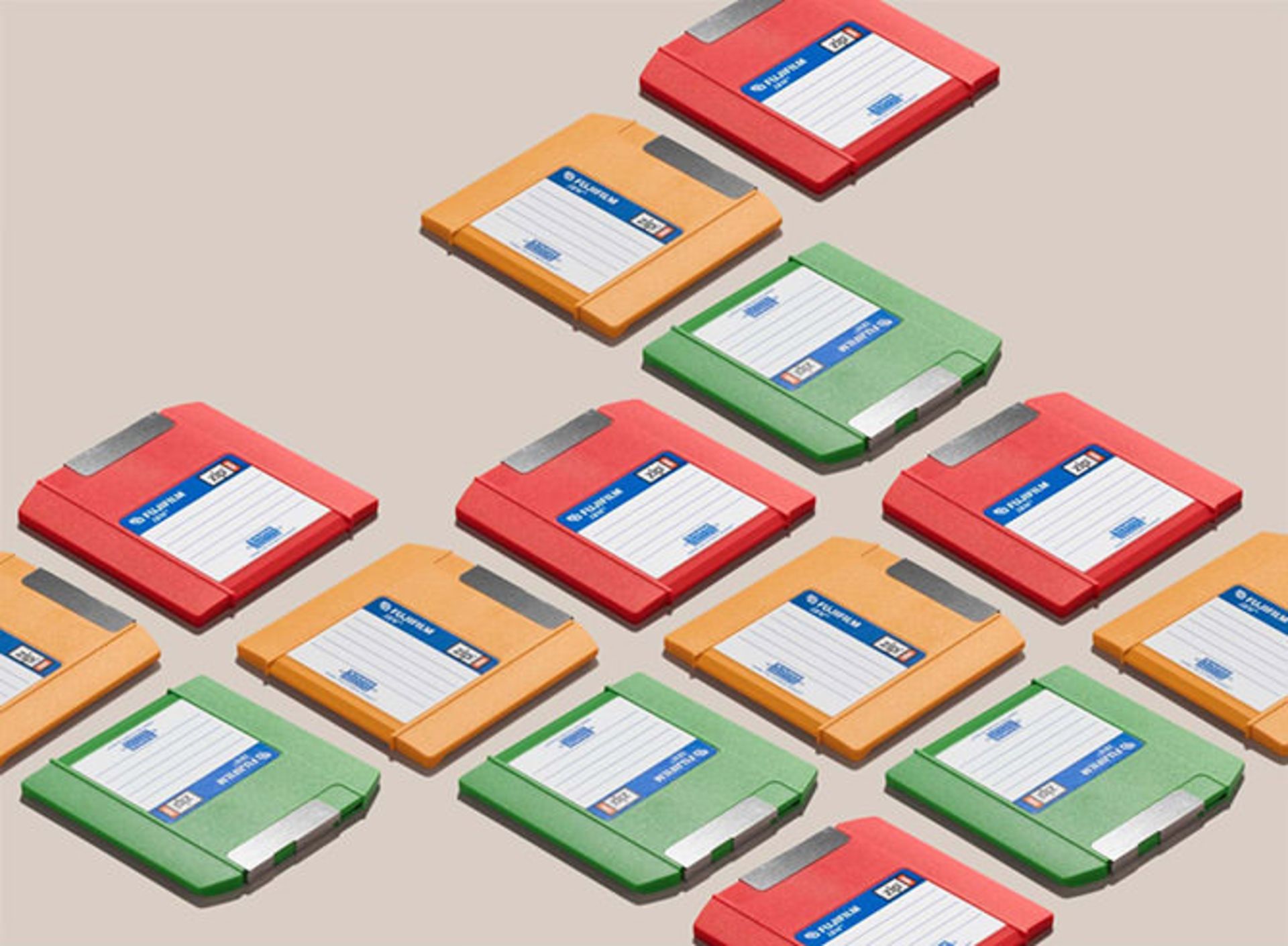 Relics of Technology Zip Discs verge super wide