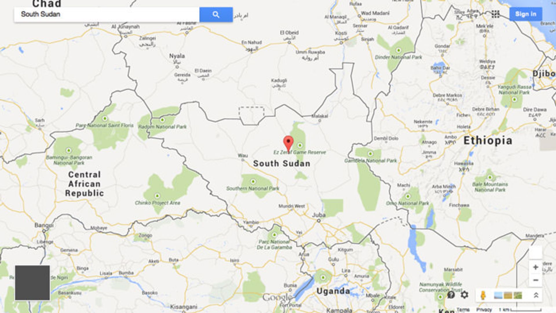 googlemaps south-sudan