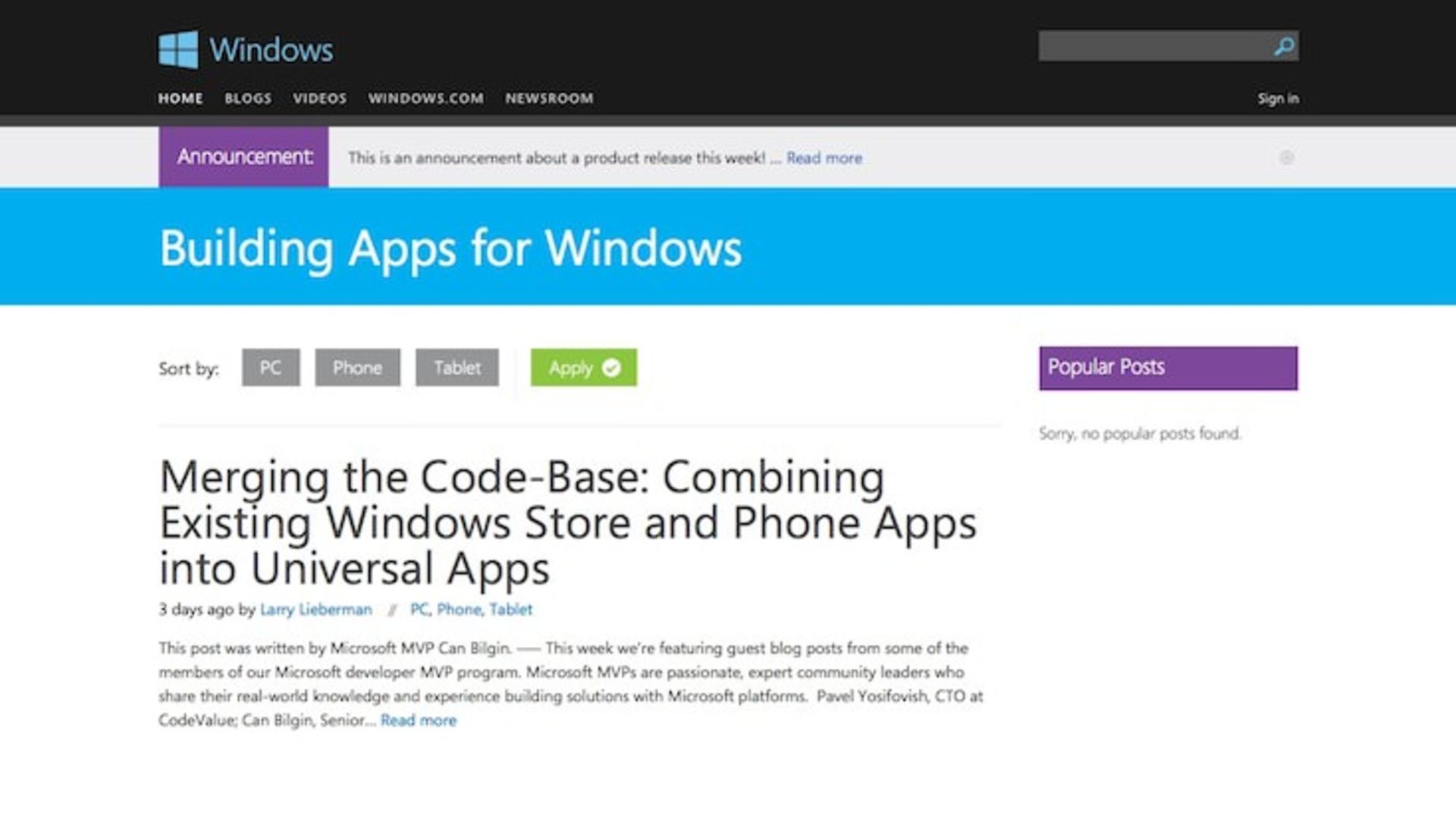 Building App For Windows