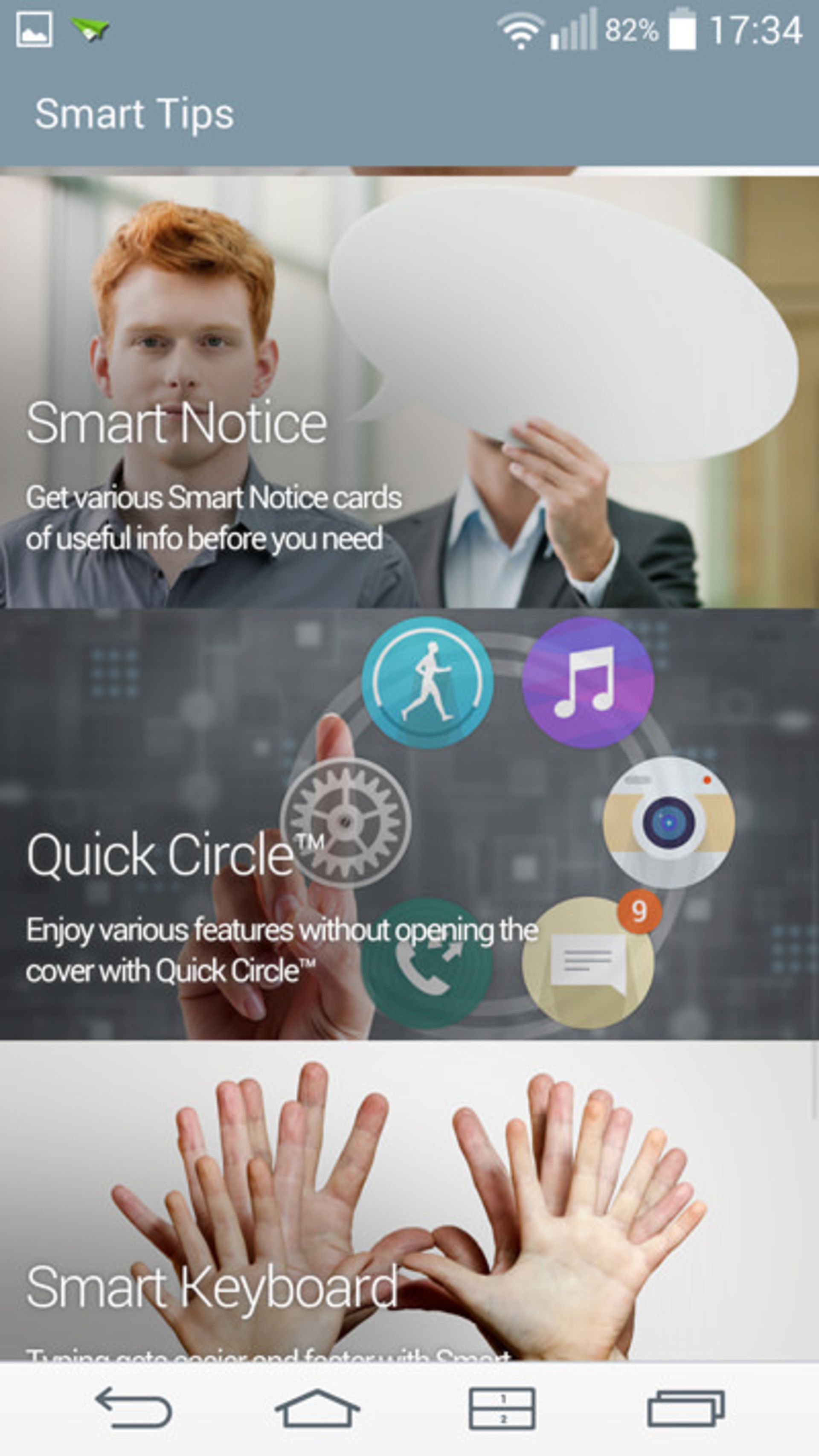 مرجع متخصصين ايران LG G3 Smart Notices