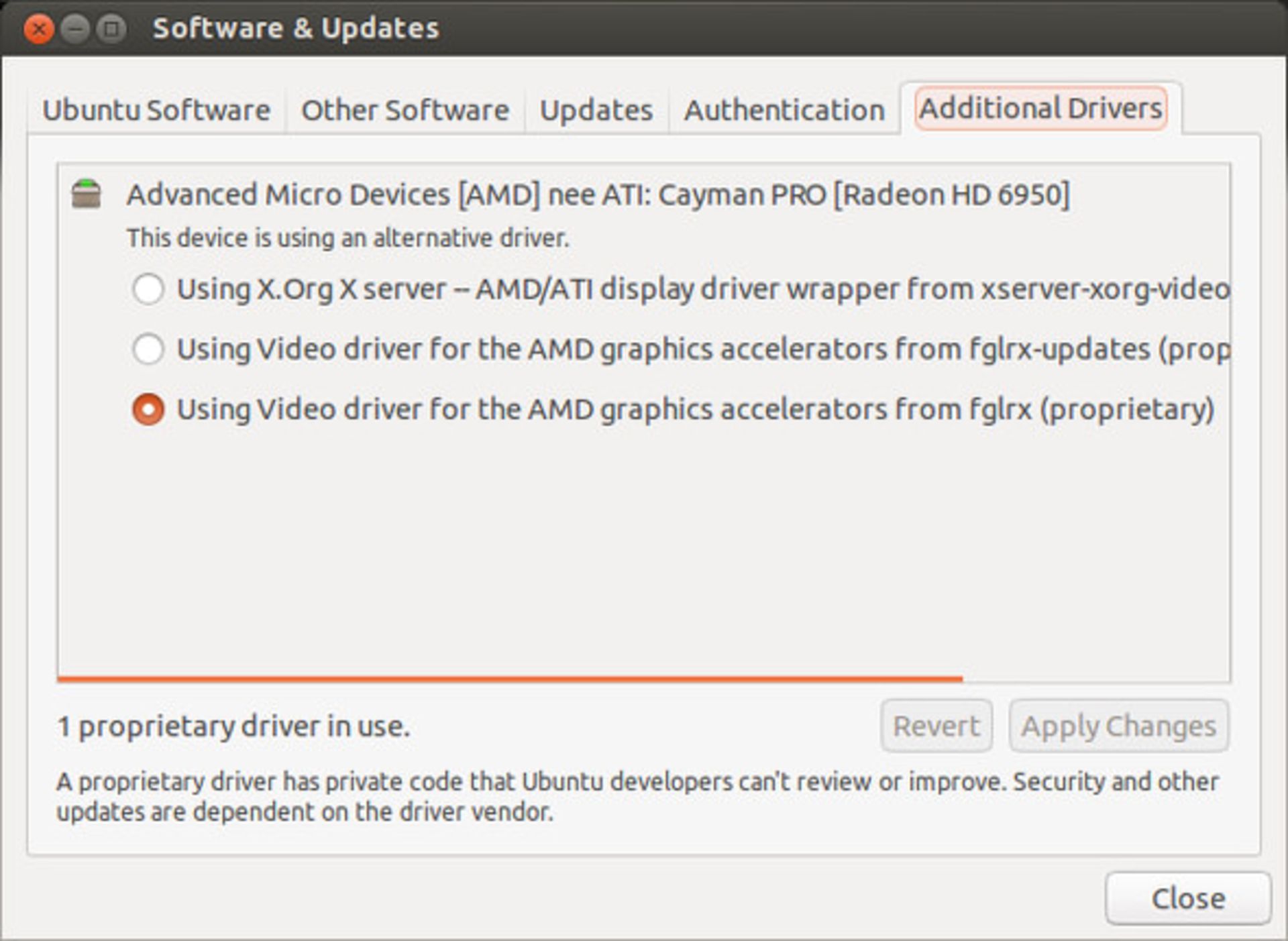ubuntu additional drivers2