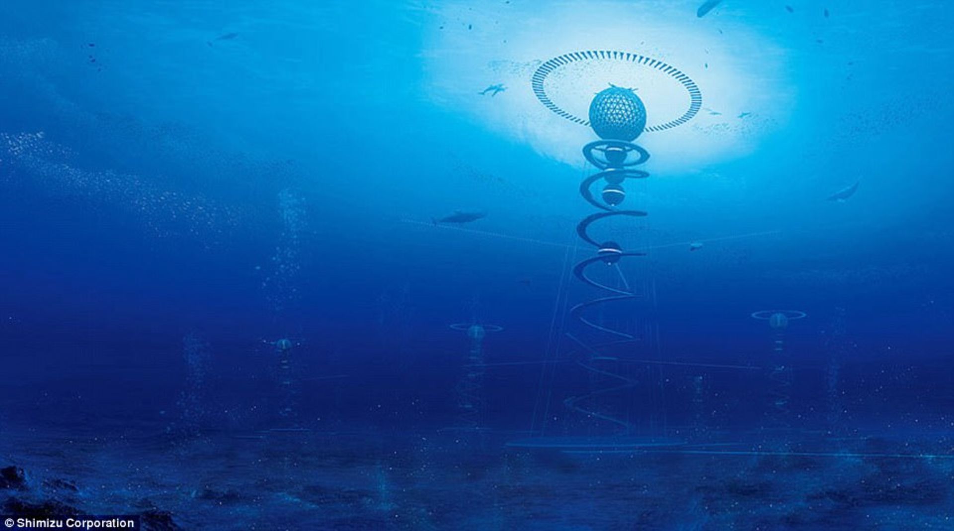 ایده ساخت شهر زیر دریا توسط گروه شیمیزو