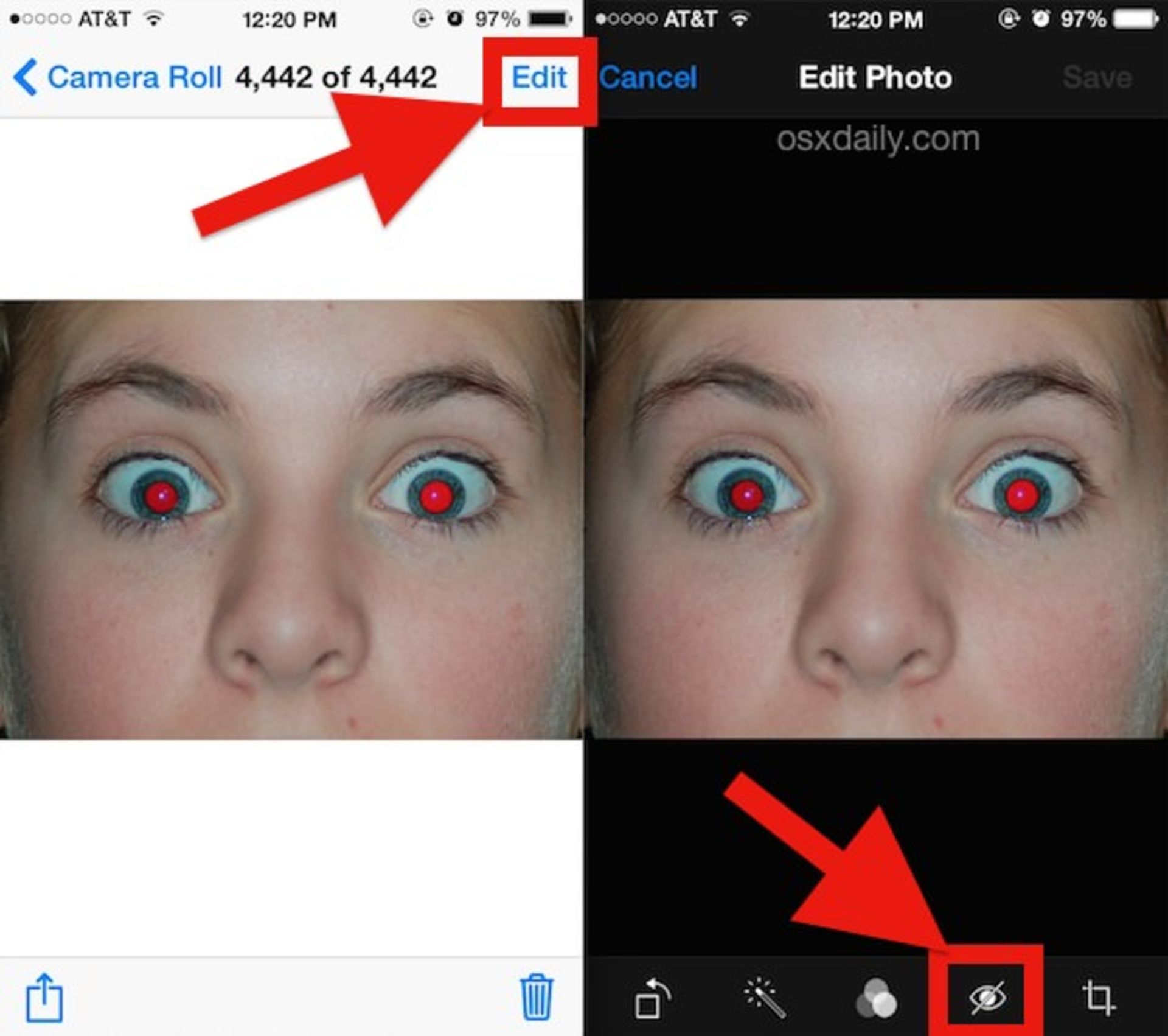 remove-red-eye-iphone