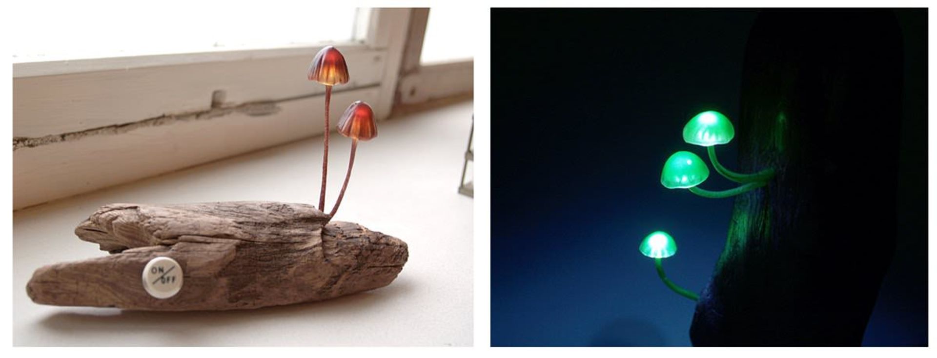 چراغ‌هایی که شبیه به قارچ طراحی شده‌ا‌ند