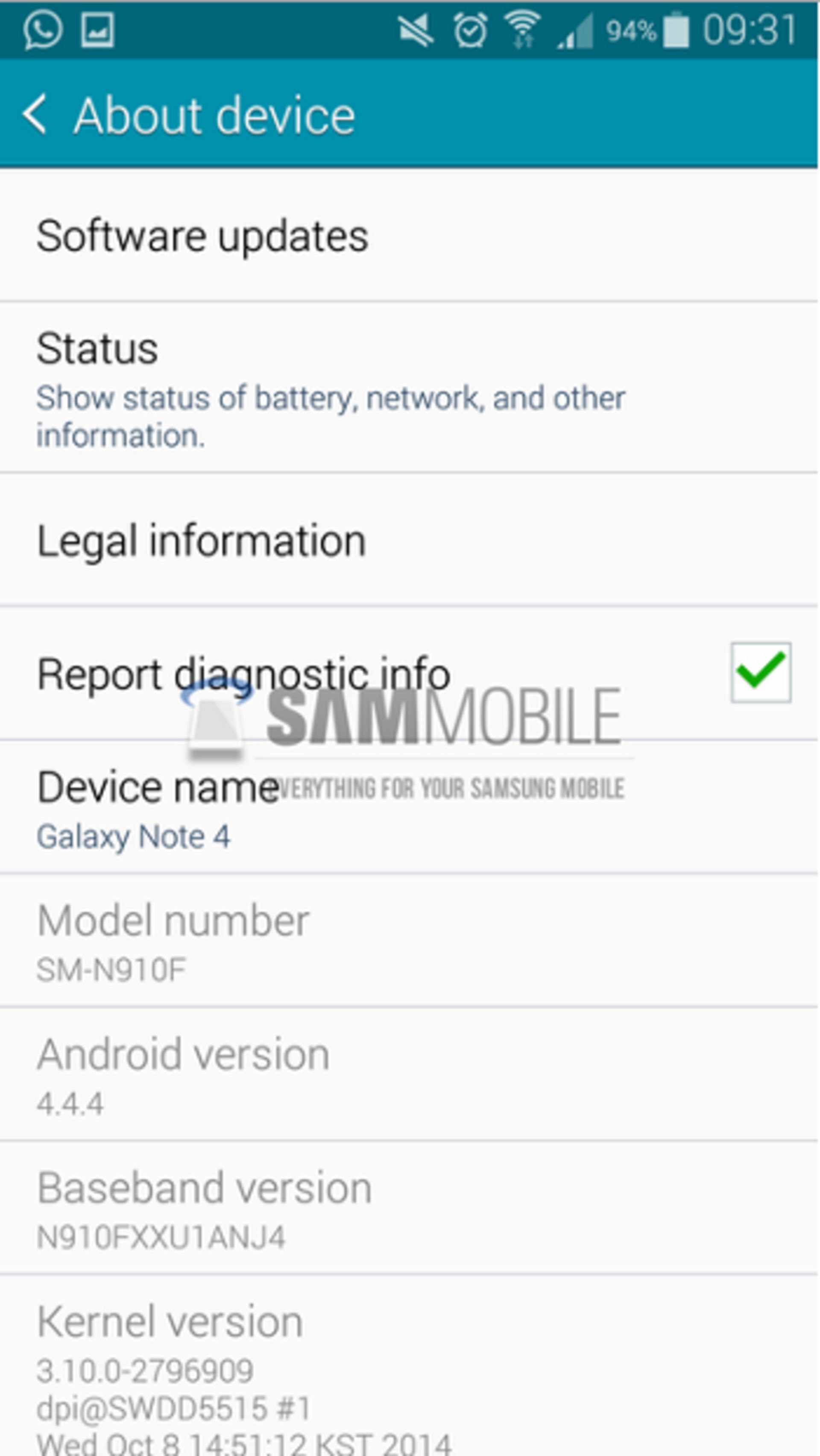 نوت 4 اولین بسته بروزرسانی نرم‌افزاری را دریافت کرد - زومیت