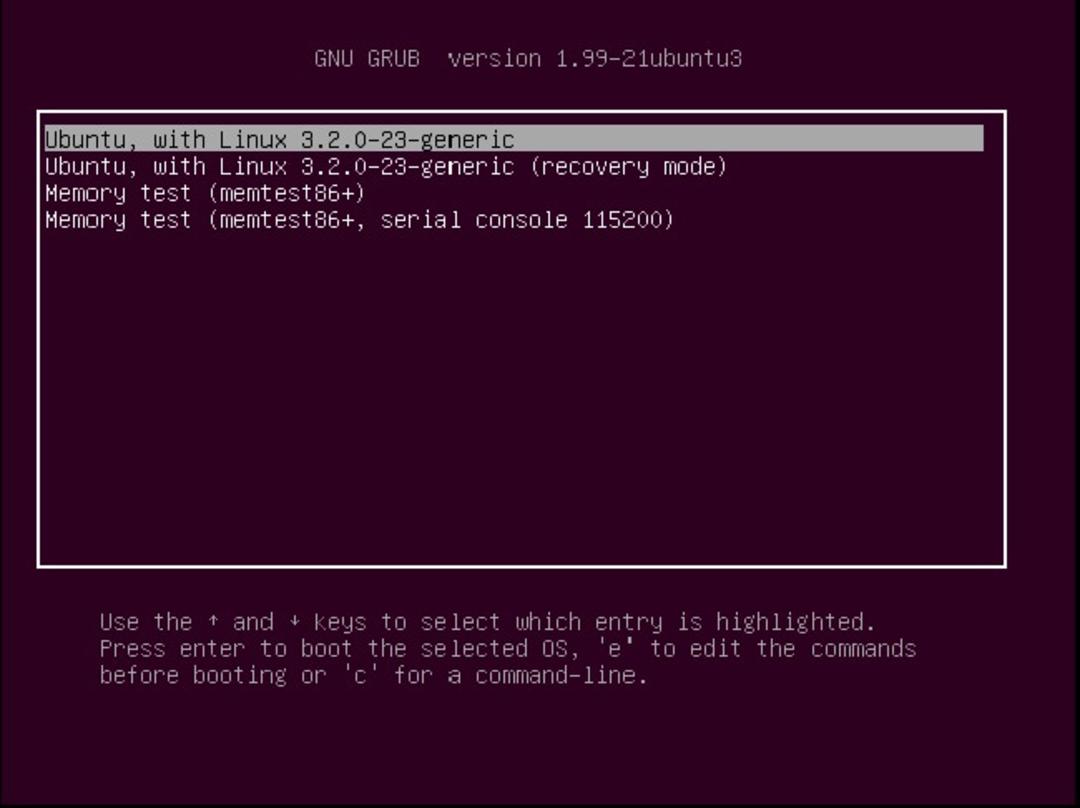 GRUB-menu