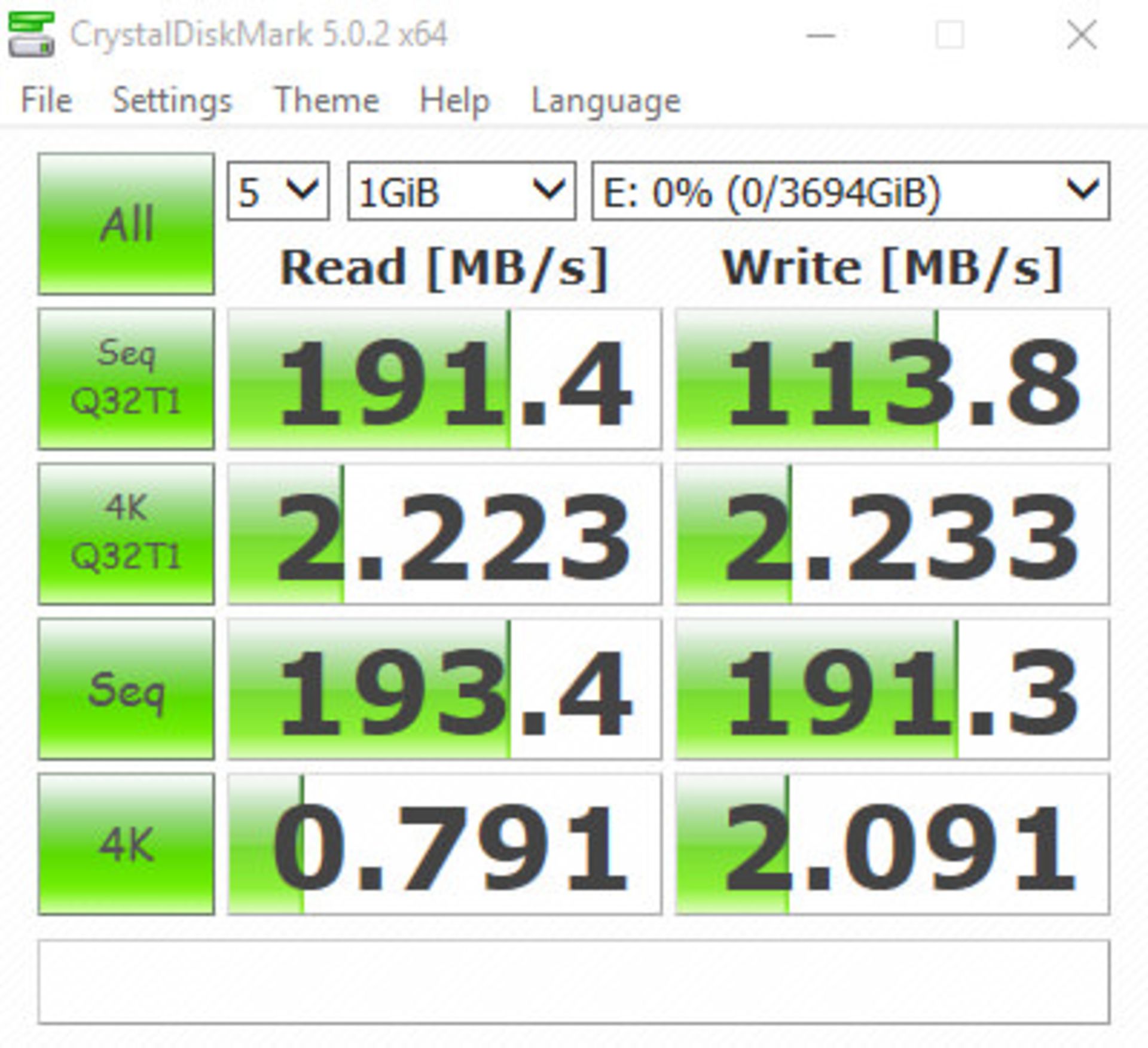 lacie d2 crystaldiskmark