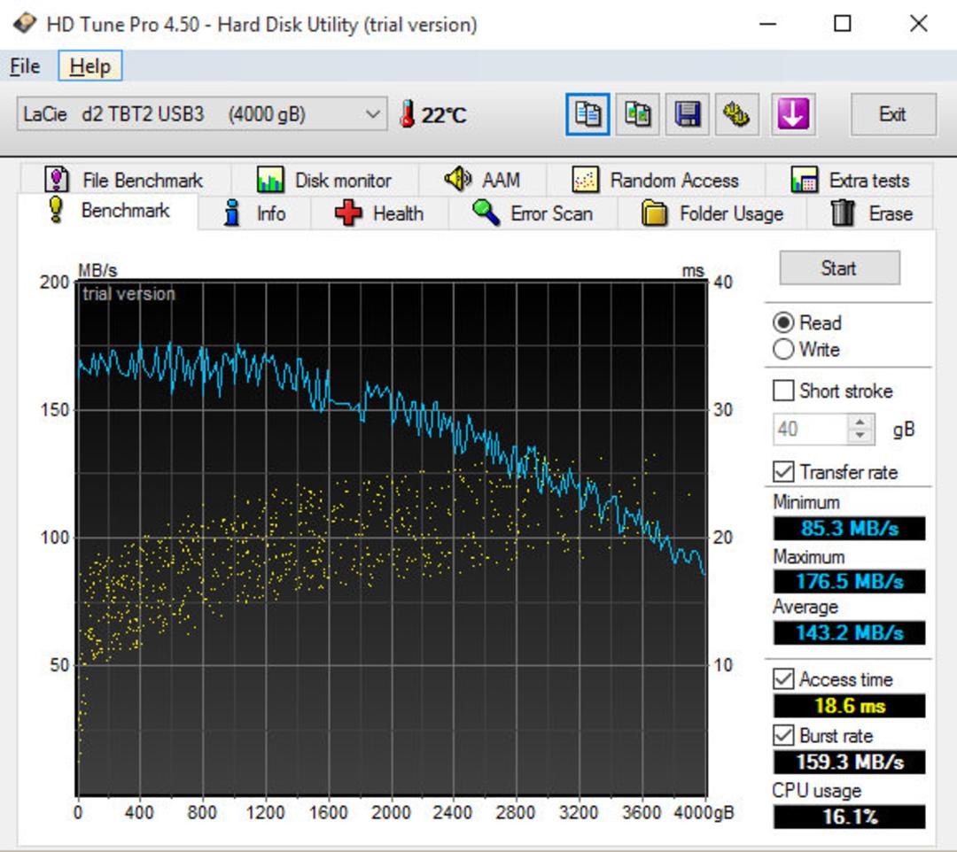 lacie d2 hd tune