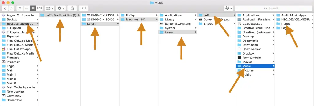 Time Machine Backups Folder 1024x348