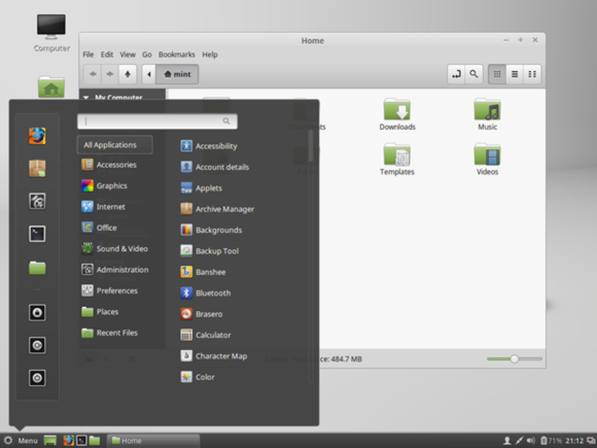 linux mint cinnamon desktop