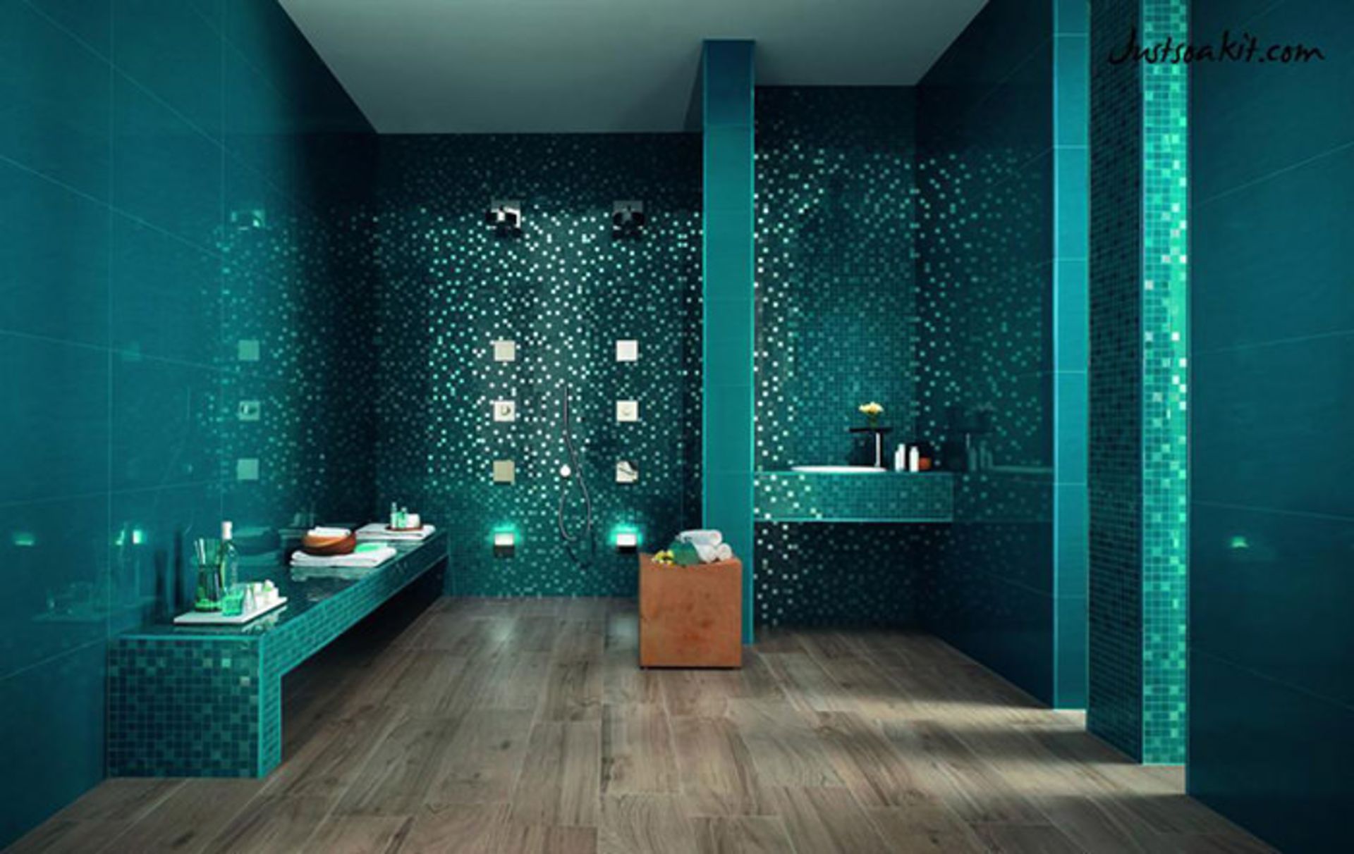 استفاده از رنگ آبی فیروزه‌ای در طراحی داخلی منازل