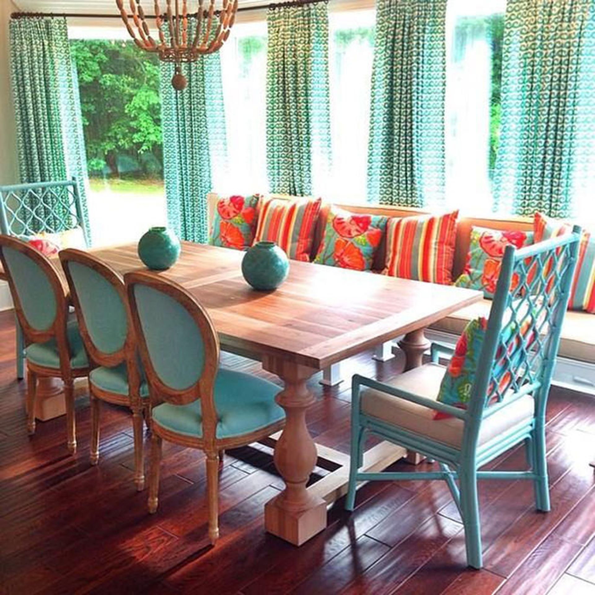 استفاده از رنگ آبی فیروزه‌ای در طراحی داخلی منازل