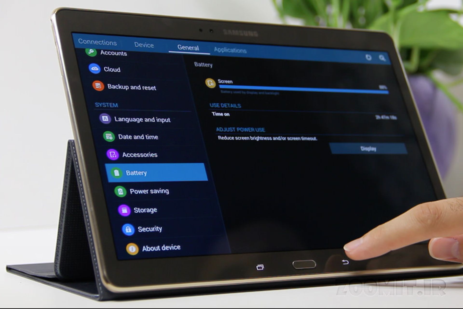 سنسور اثر انگشت گلکسی تب