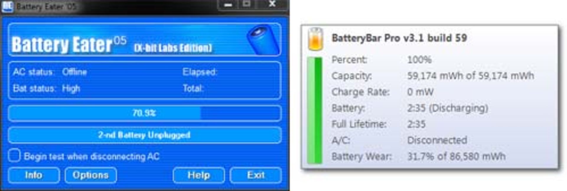 battery life