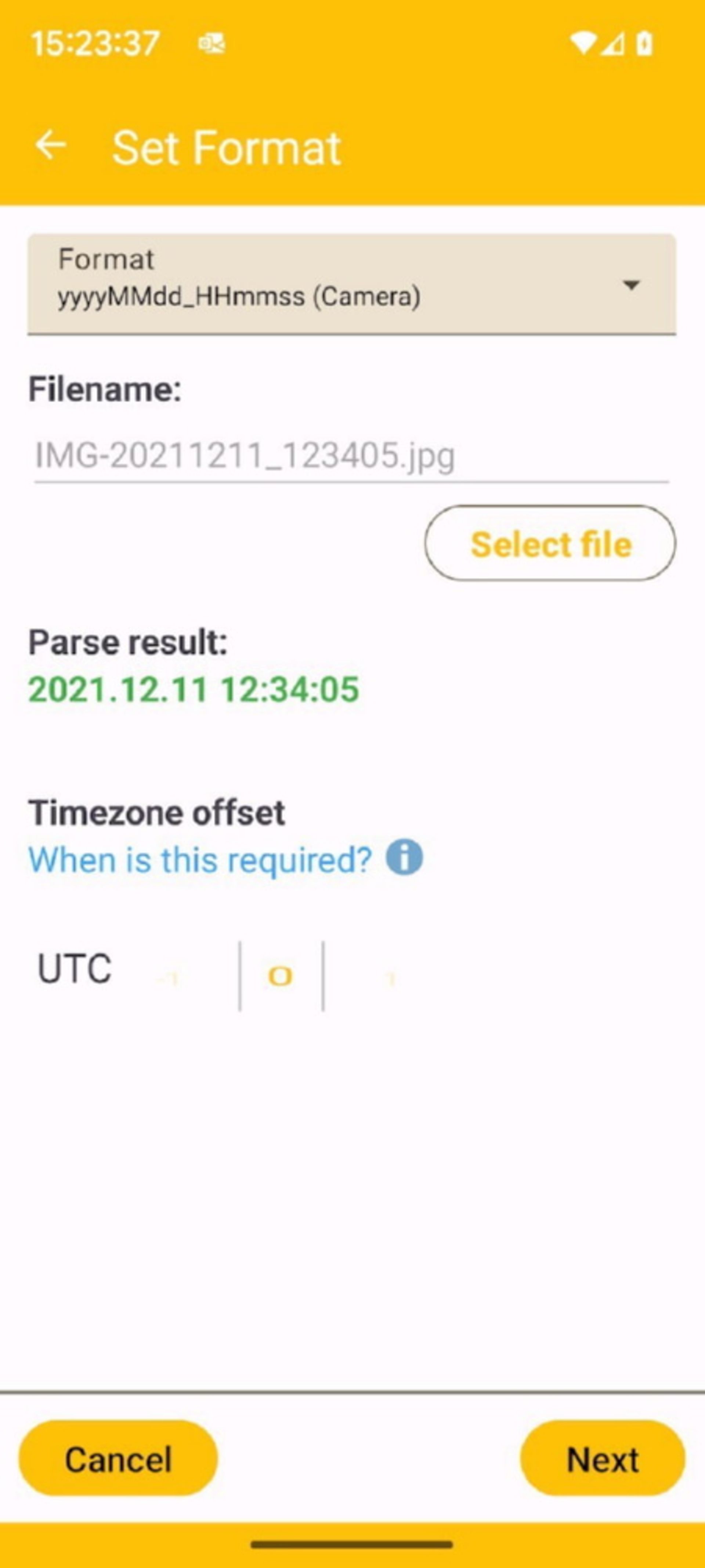 اسکرین شات از exif image video date fixer