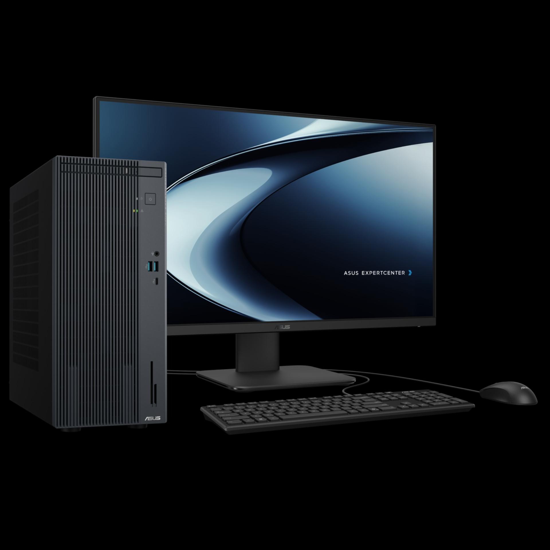کامپیوتر ExpertCenter P500 Mini Tower ایسوس کنار مانیتور