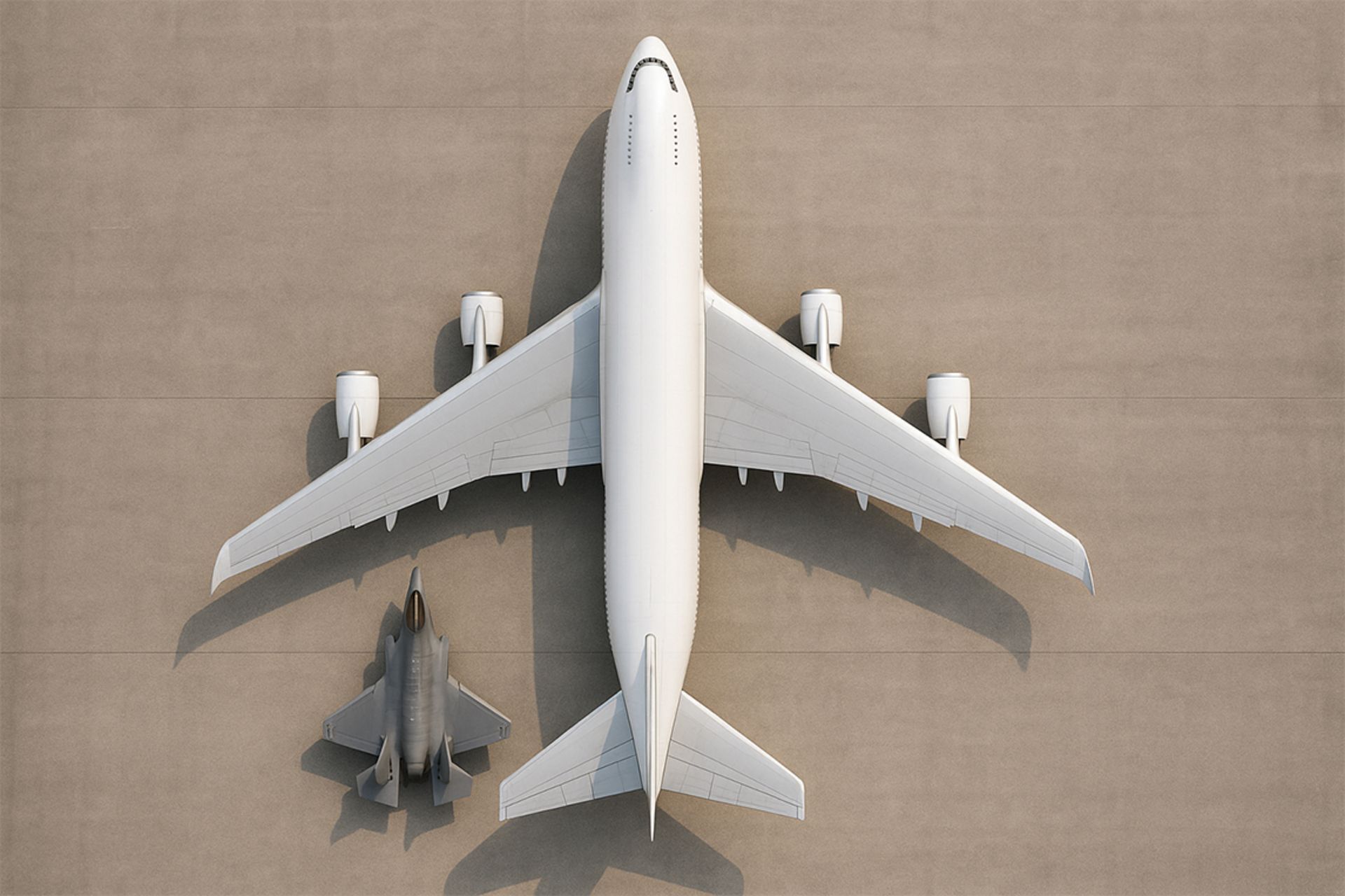 جنگنده‌ی F35 در برابر بویینگ ۷۴۷