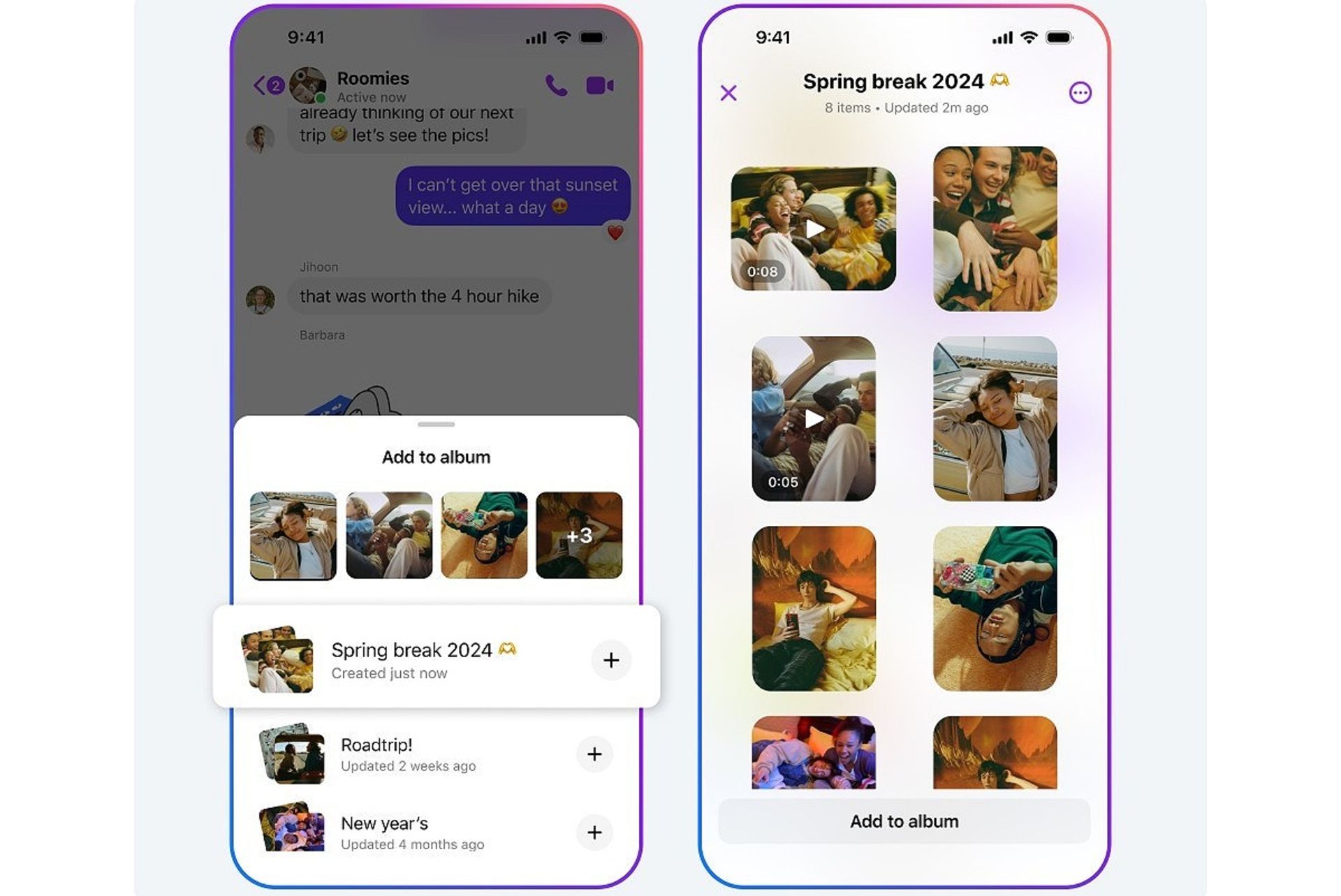 اشتراک‌گذاری آلبوم‌ها در آپدیت جدید فیسبوک مسنجر