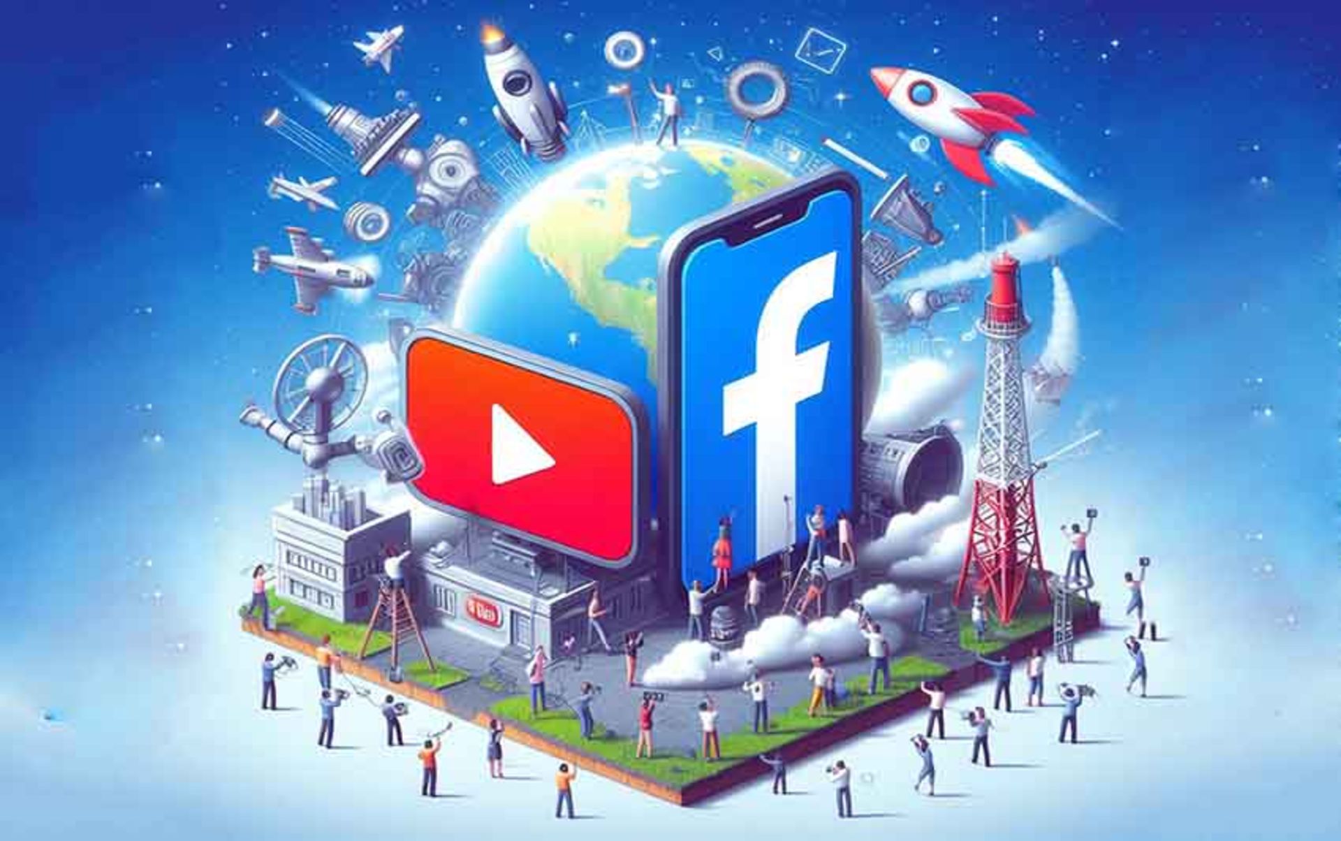 فیسبوک و یوتیوب به عنوان غول های رسانه ای