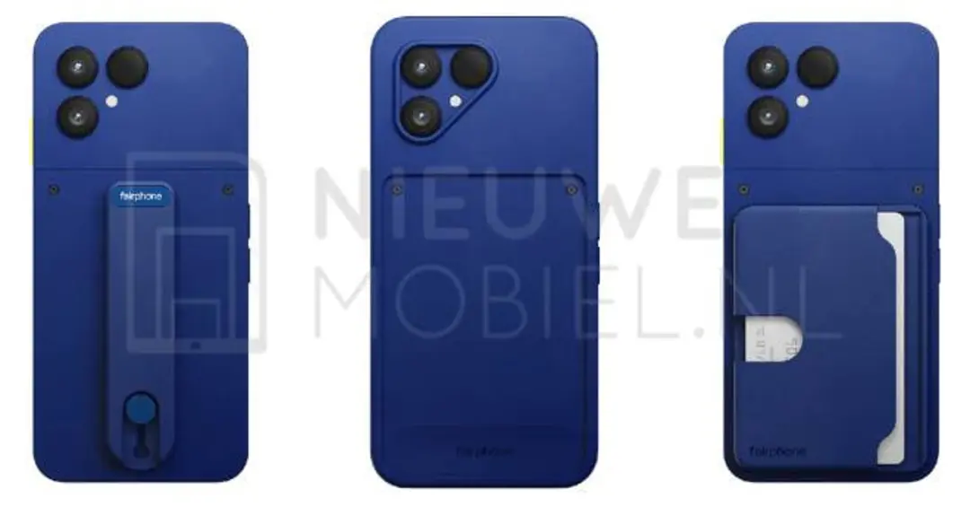 گوشی هوشمند ماژولار فیرفون (Fairphone) با بدنه آبی و ماژول‌های قابل تعویض