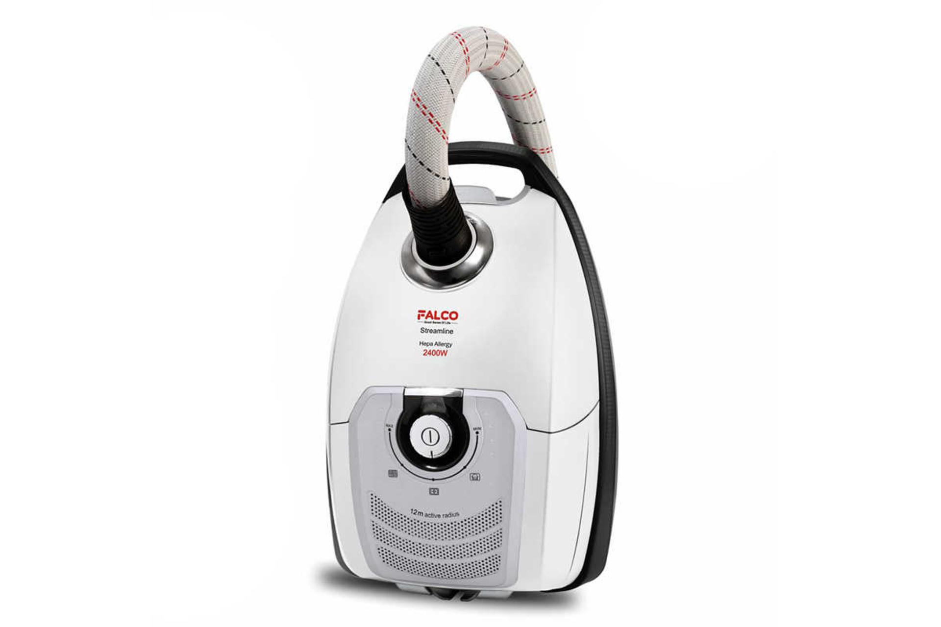 نمای جلوی جاروبرقی فالکو Streamline S3 رنگ سفید