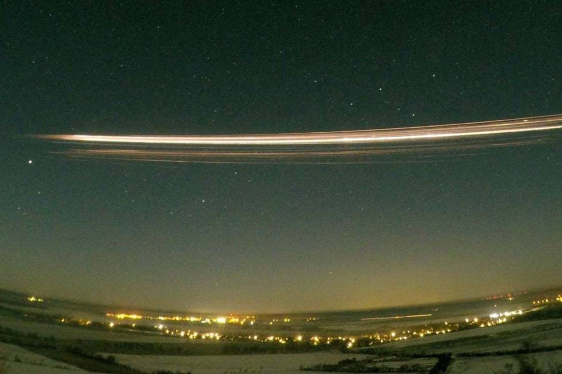 ورود مجدد مرحله بالایی موشک فالکون ۹ به جو