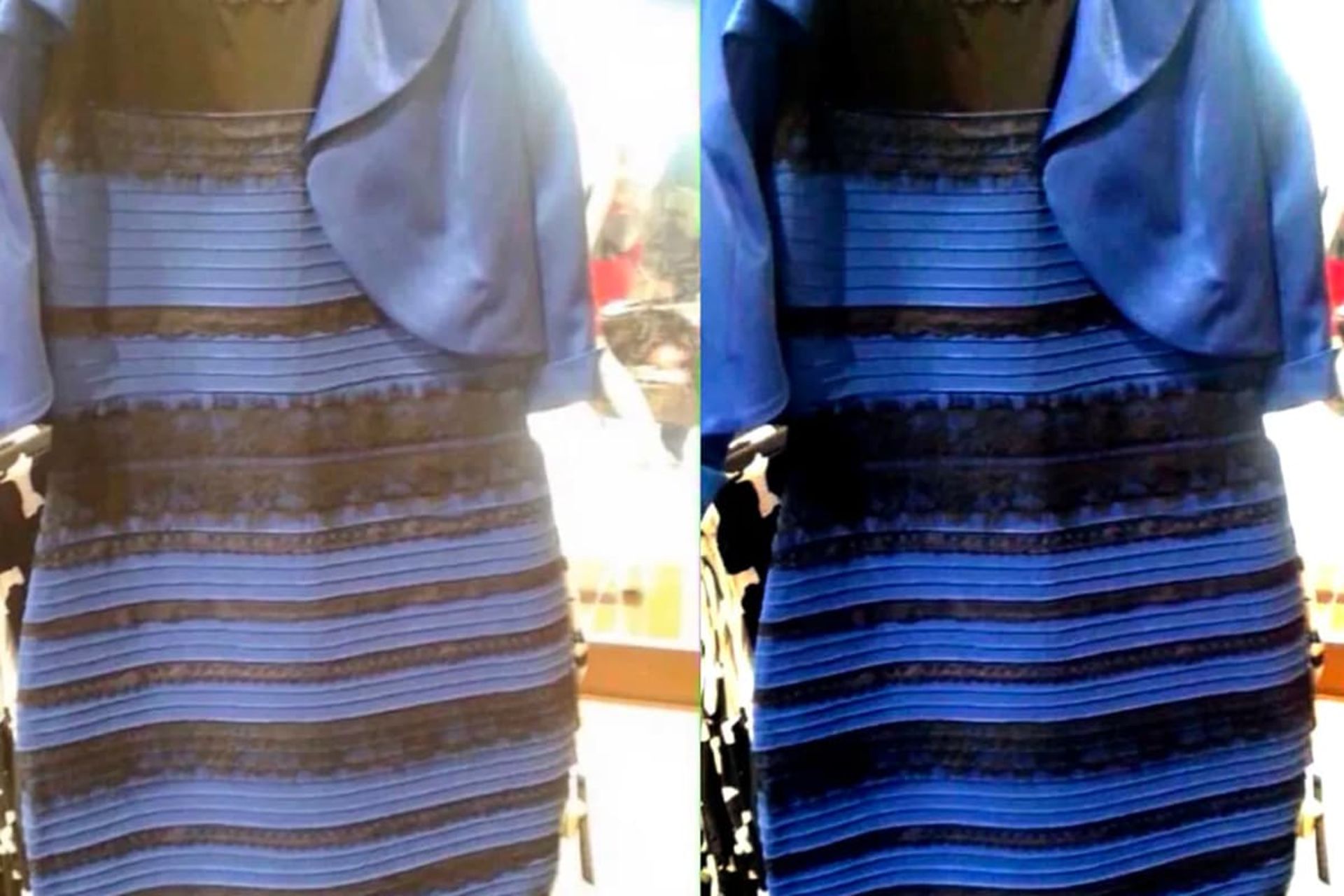 لباس زنانه به رنگ آبی / مشکی و طلایی / سفید