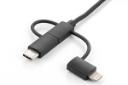 کابل شارژ USB فرانت Type-A به Type-C+Micro-USB+Lightning مدل FN-UCLMB100 3in1 با طول 1 متر