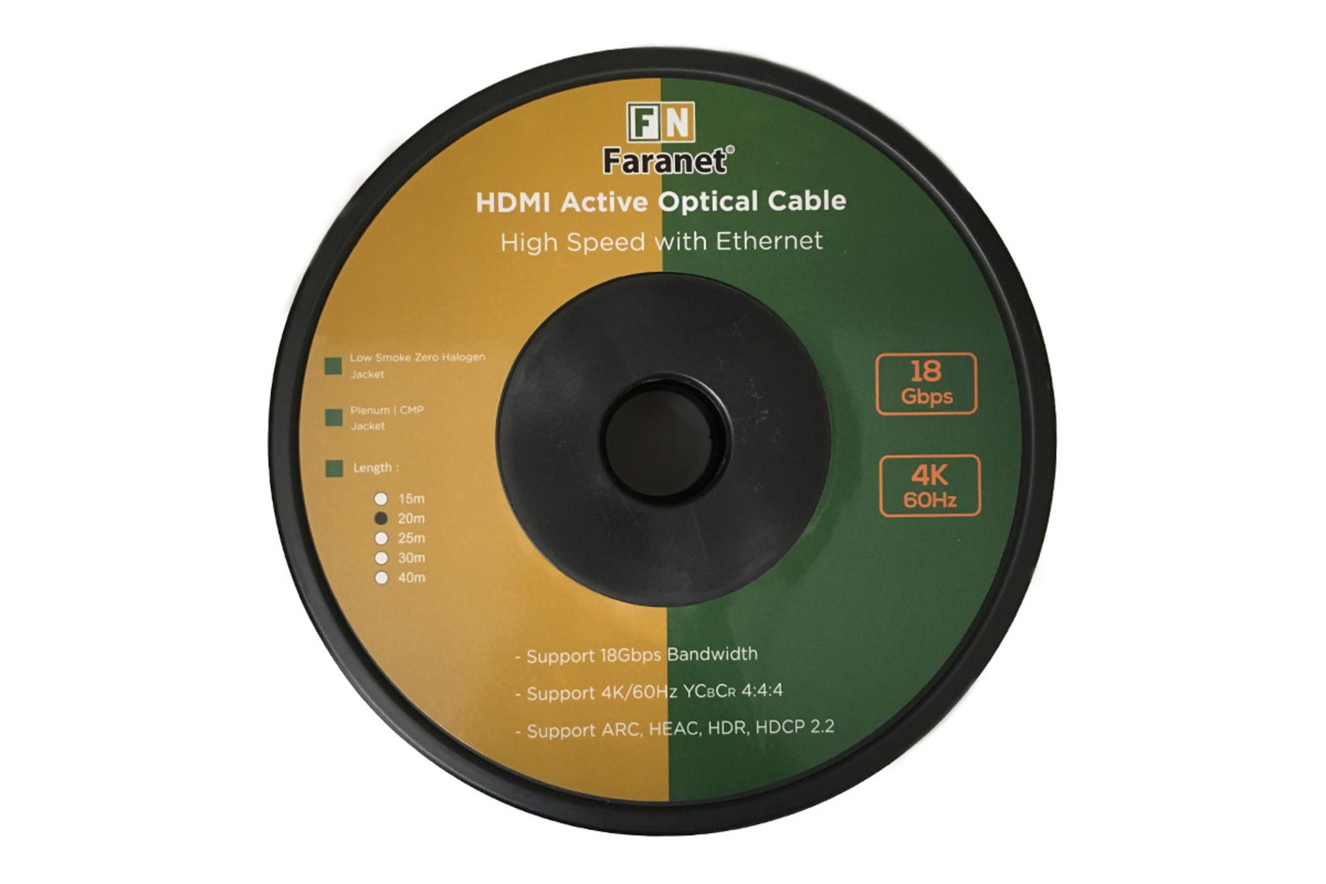 فرانت Optical Fibre 4K 60Hz نسخه 2.0 با طول 20 متر از نمای بالا