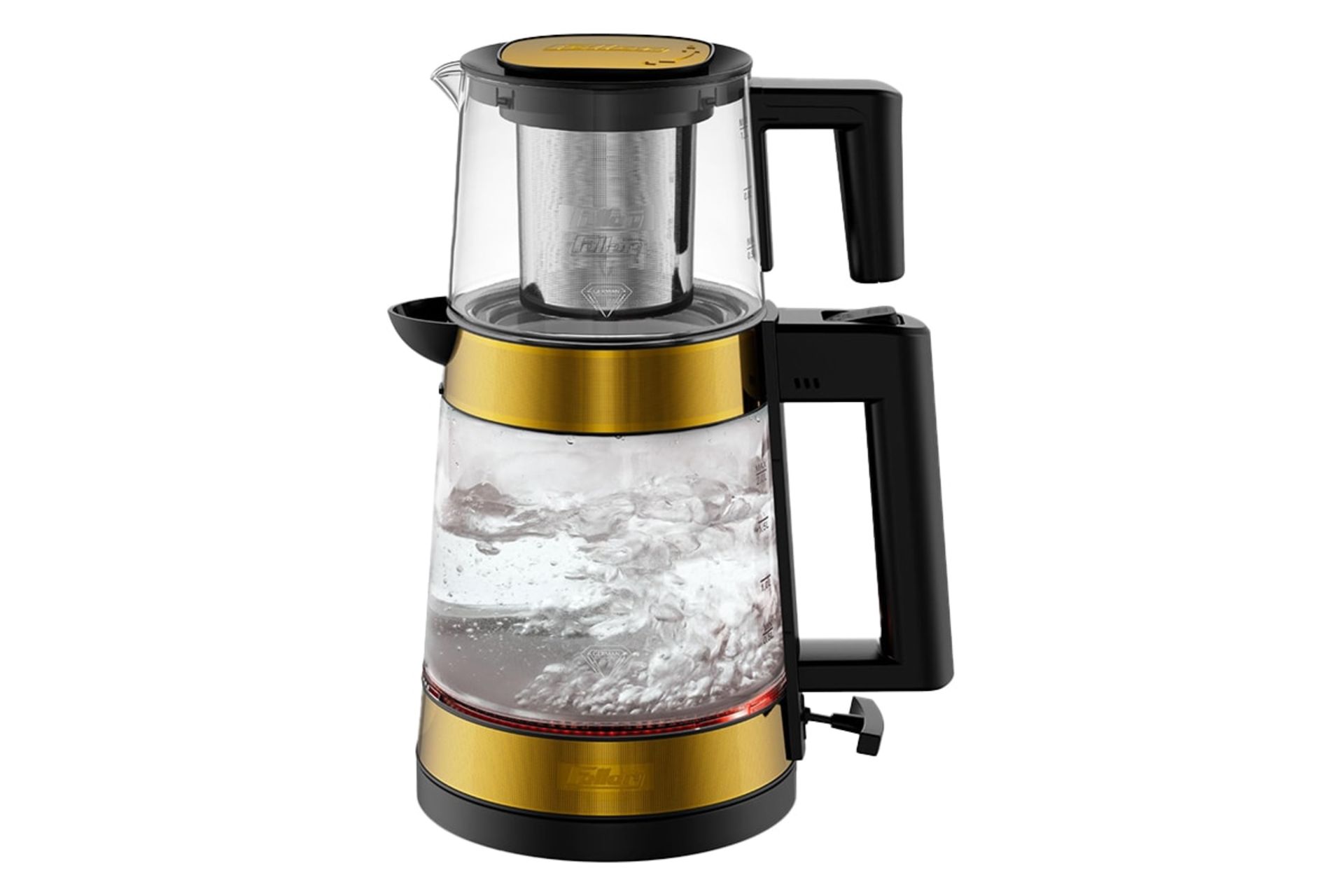 نمای کلی چای ساز فلر TS 600 با نمایش قوری و کتری