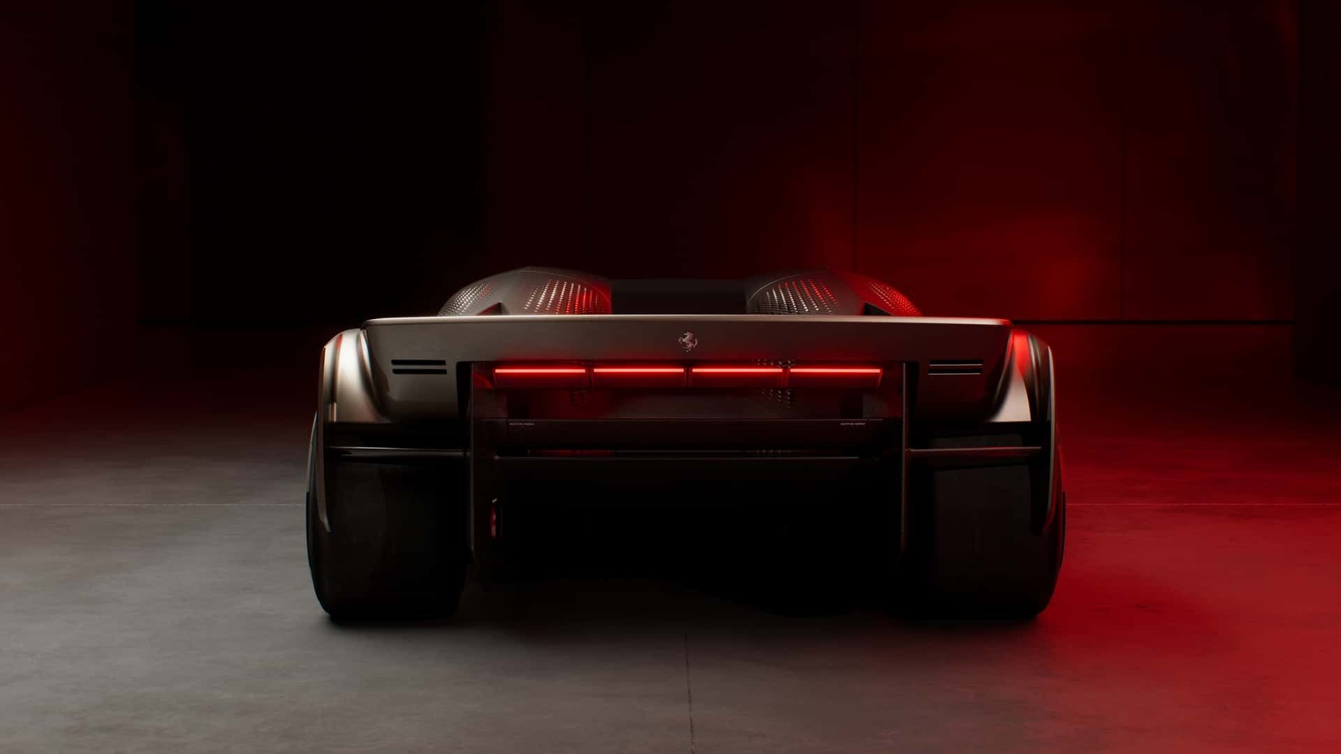 نمای عقب خودرو فراری F76