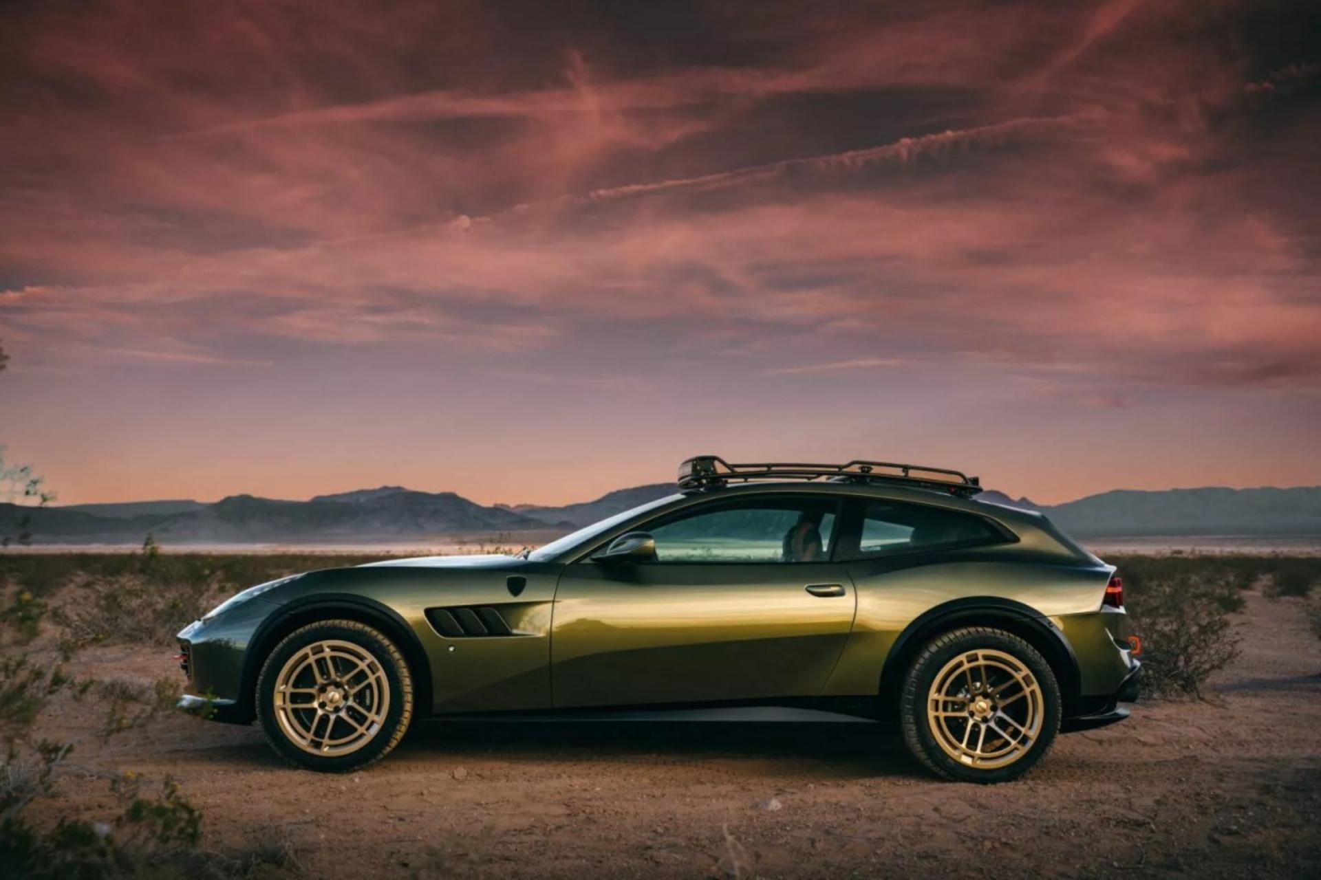 نمای جانبی خودرو فراری GTC4 Lusso آفرود