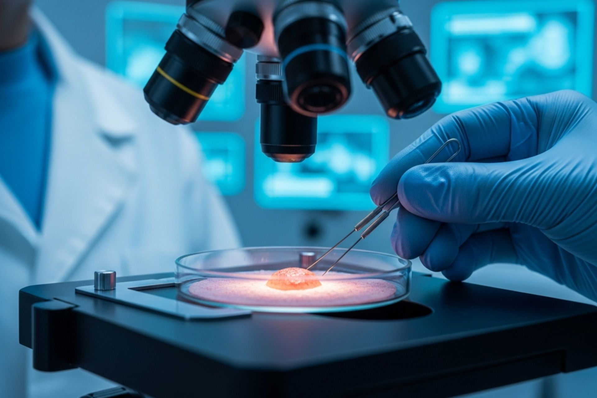 دستکاری میکروسکوپی تخمک انسان در آزمایشگاه