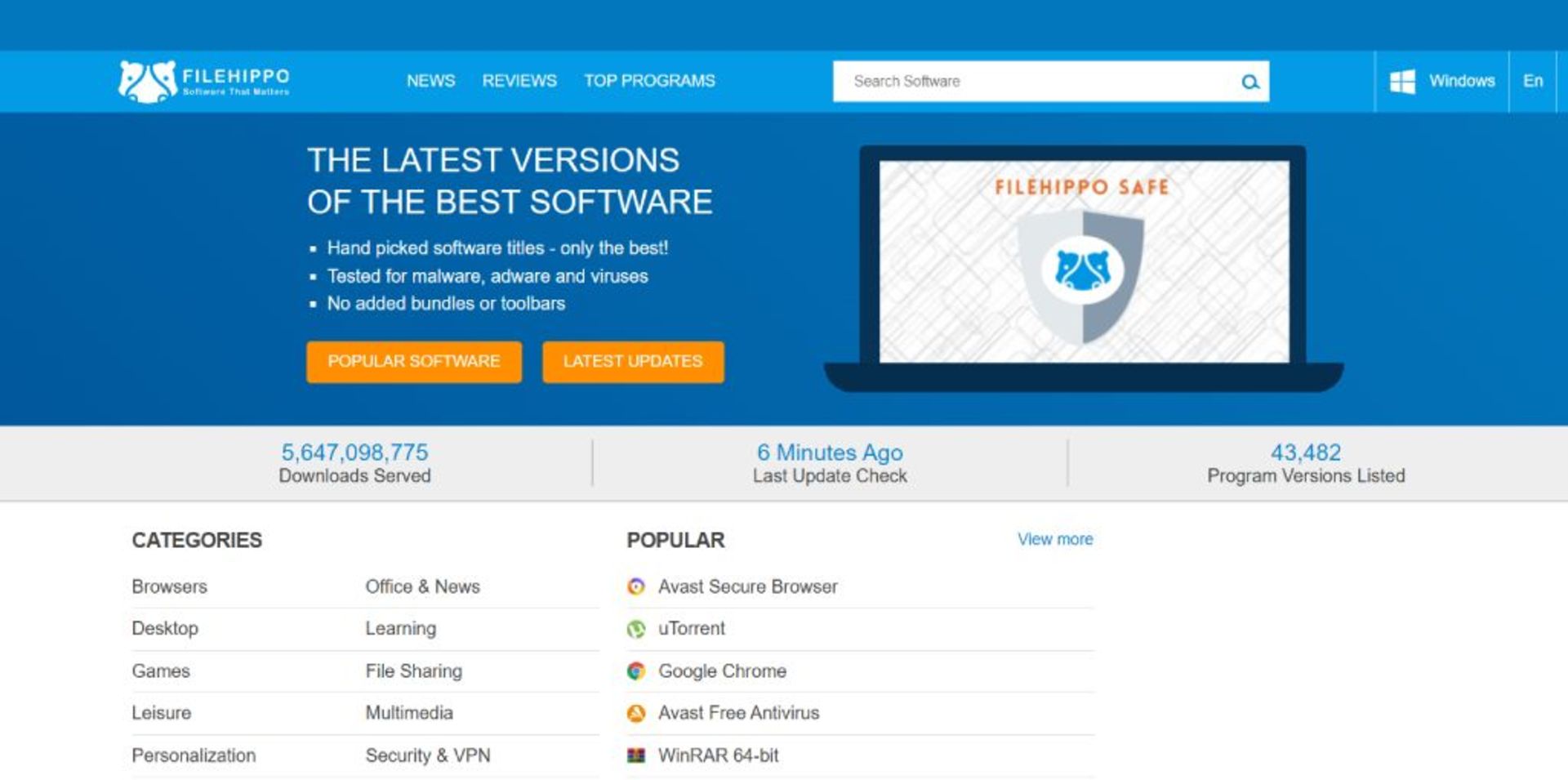 سایت دانلود رایگان FileHippo