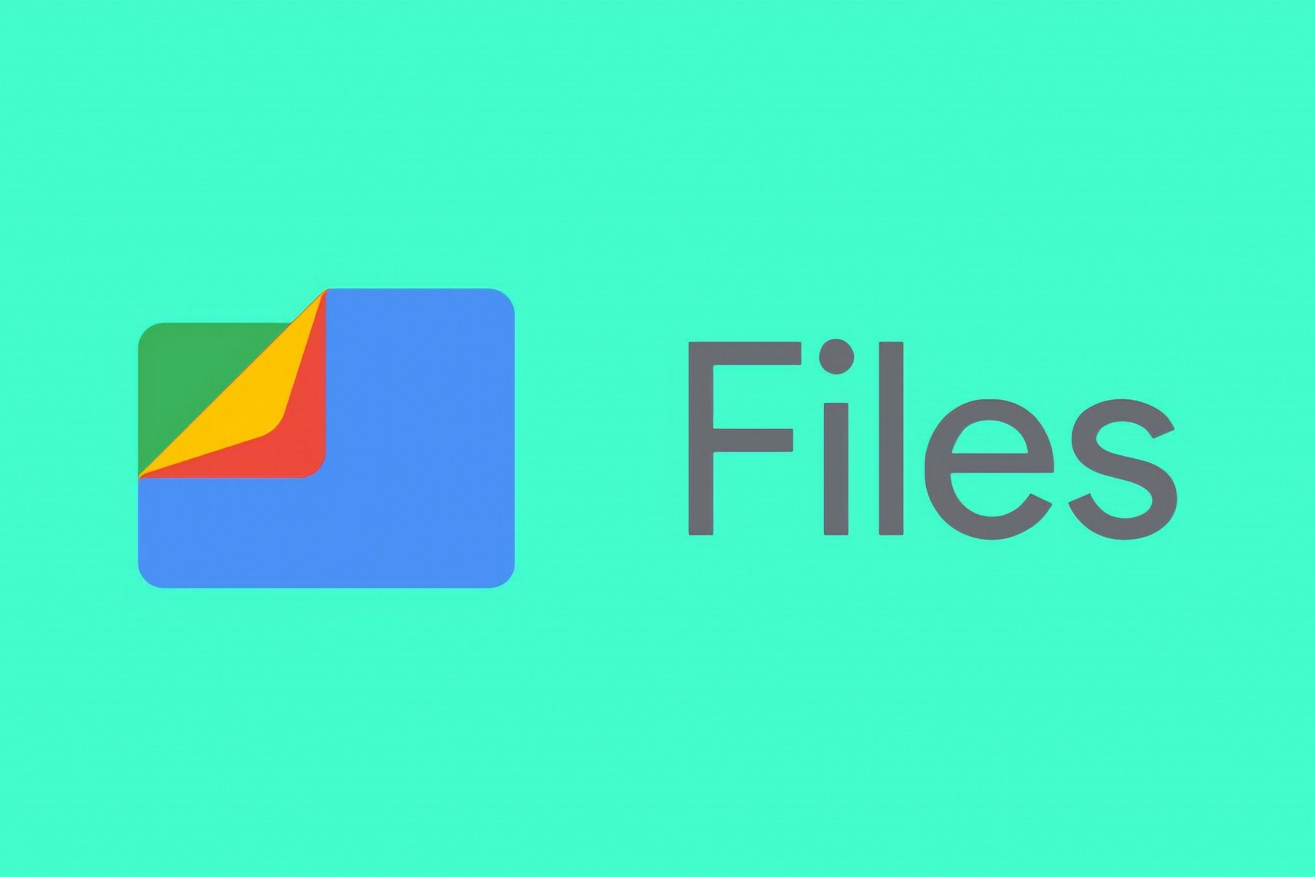 لوگوی برنامه‌ی Files by Google با پس زمینه‌ی سبز