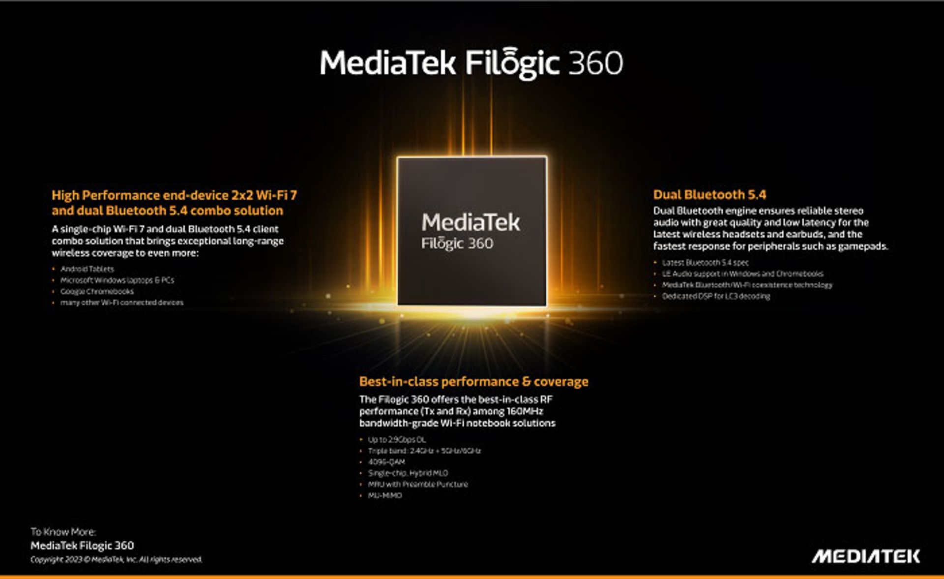 مشخصات کلی پلتفرم ارتباطی مدیاتک Filogic 360 