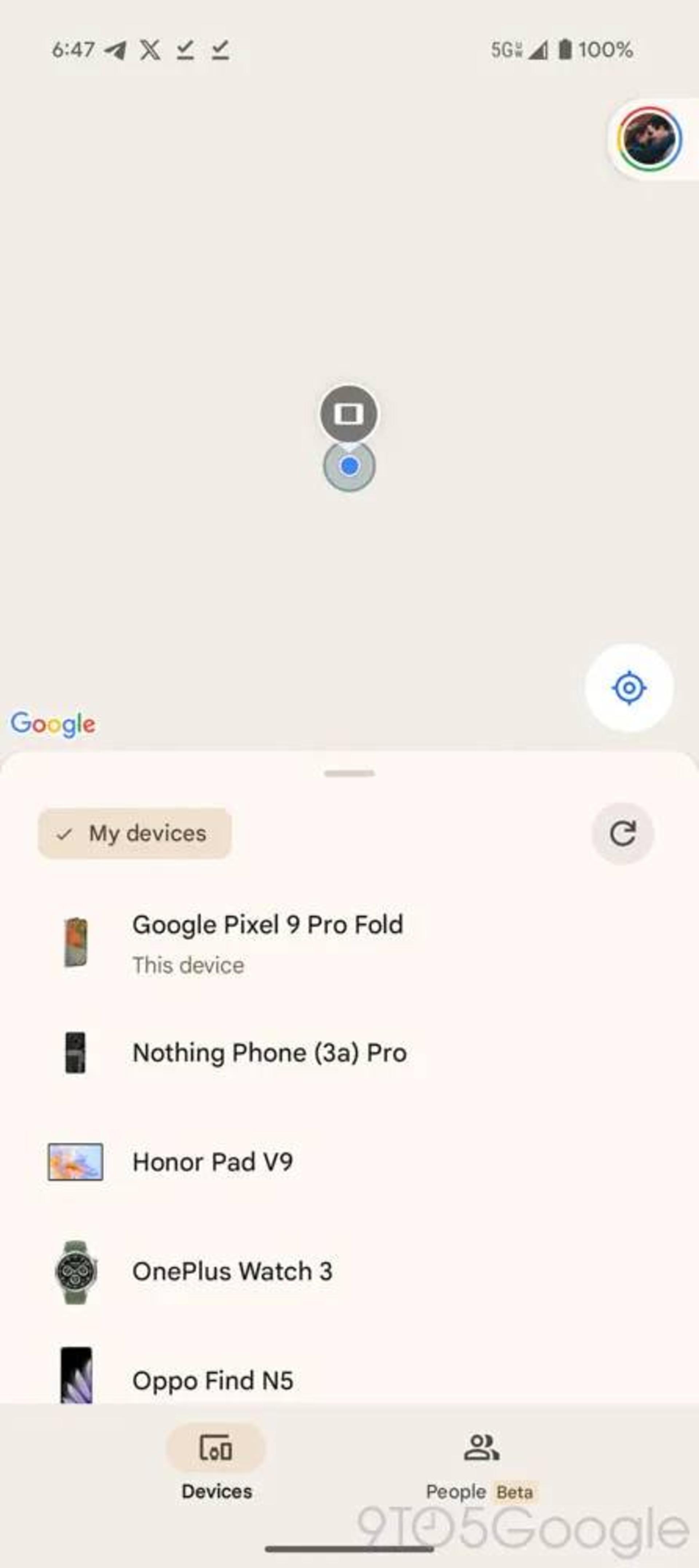 نمایش موقعیت مکانی دوستان در Find My Device اندروید