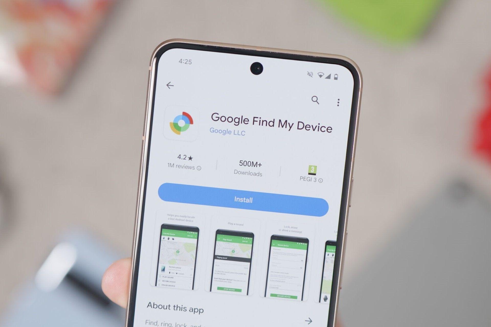 اپلیکیشن Find My Device گوگل در پلی استور