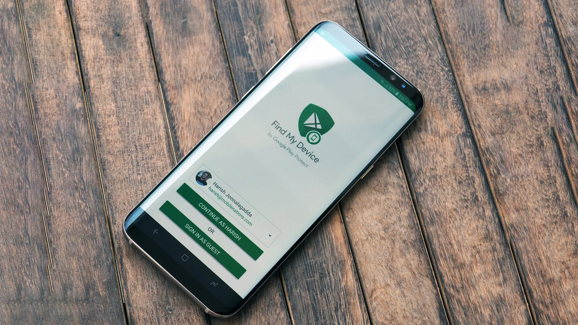 لوگو Find My Device روی گوشی