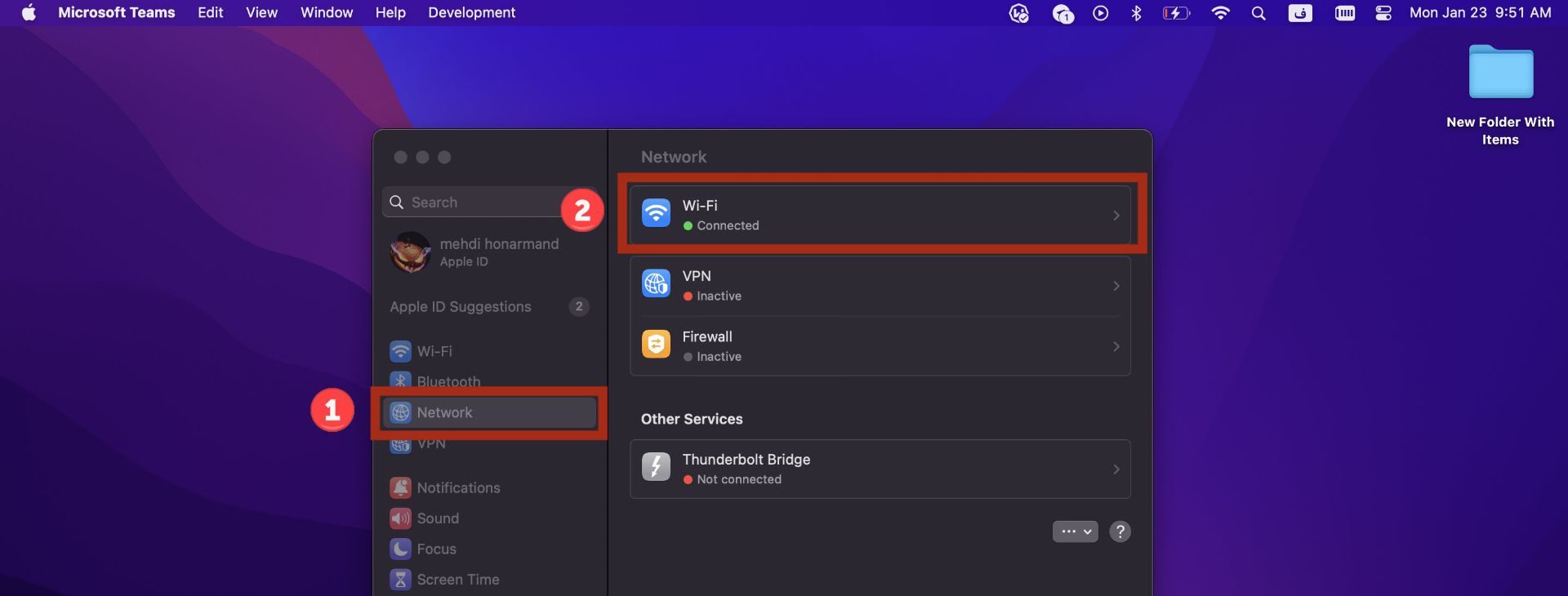 بازکردن System Preferences در مک