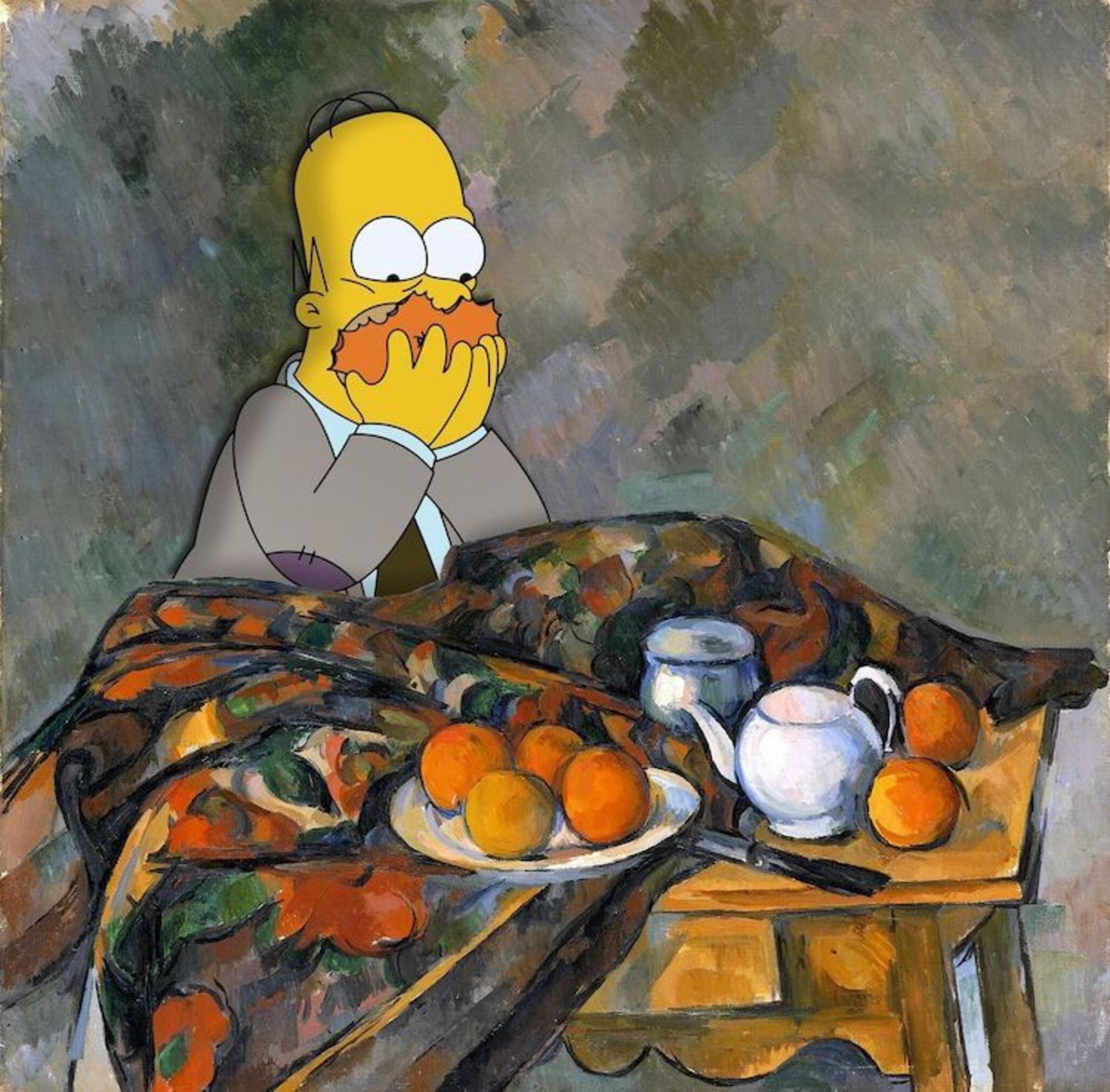 سیمپسون‌ها در نقاشی‌ پُل سِزان