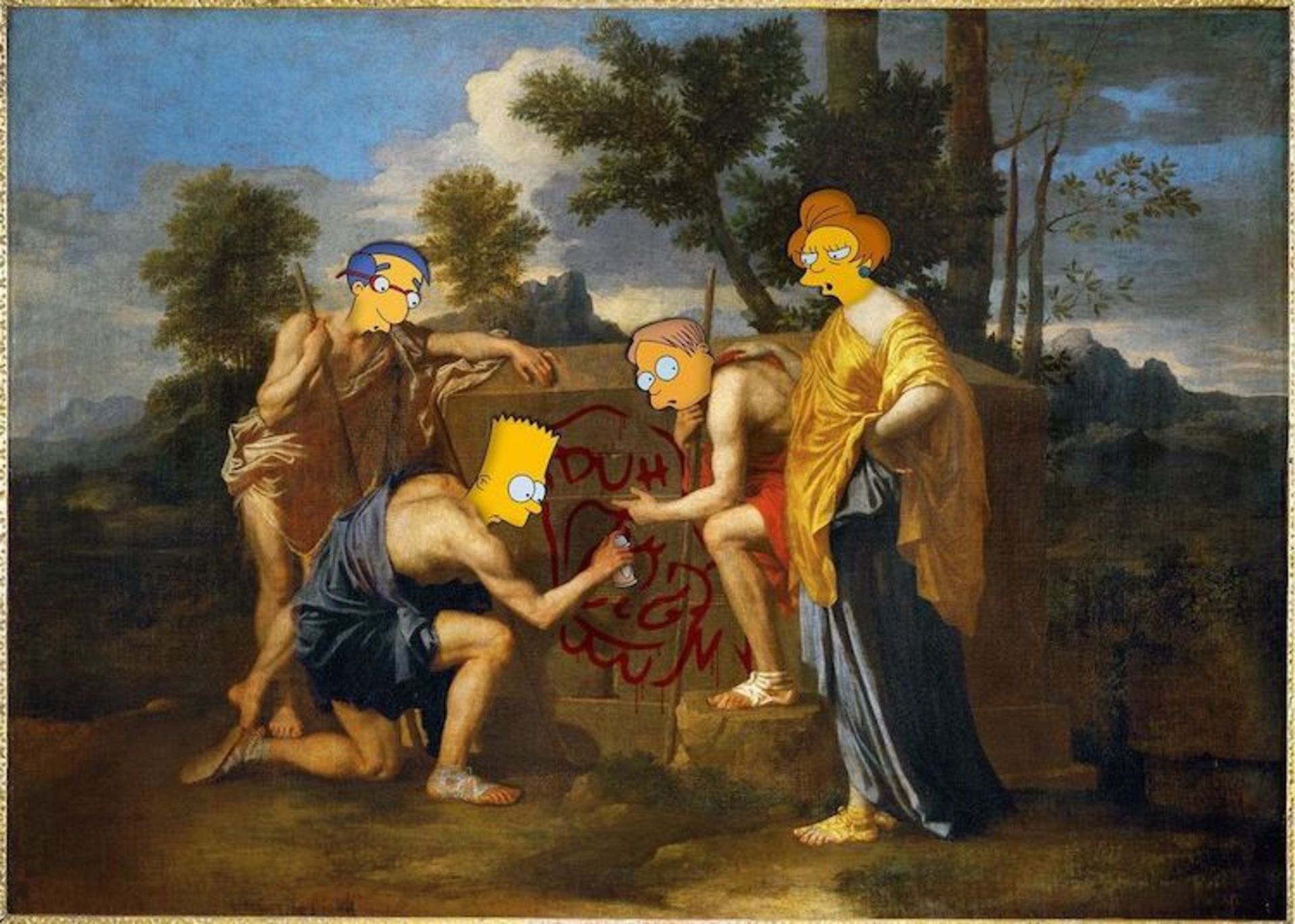 سیمپسون‌ها در نقاشی نیکولا پوسن
