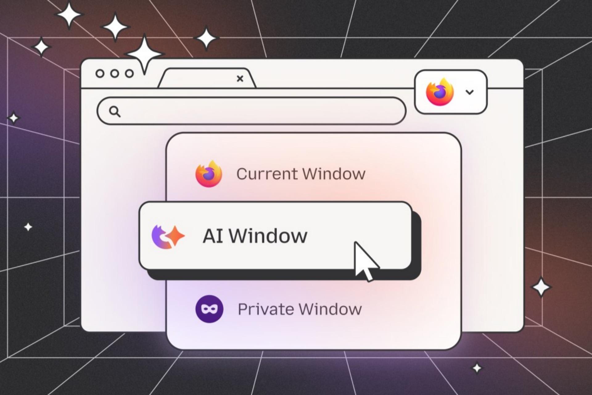 قابلیت AI Window فایرفاکس در کنار حالت‌های کلاسیک و خصوصی