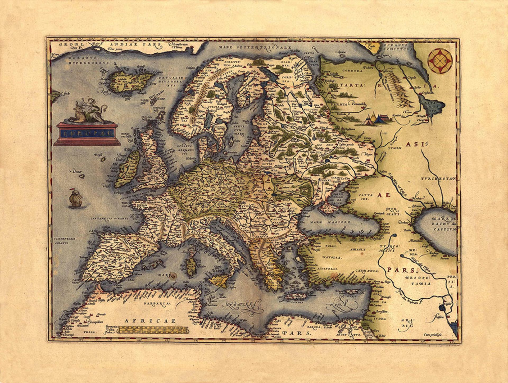 نقشه قدیمی قاره اروپا