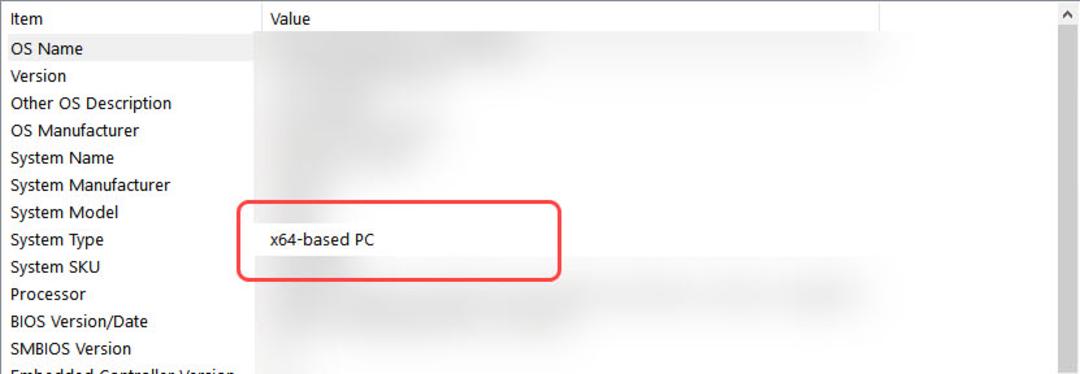 تشخیص معماری ویندوز ۱۰ در Windows Summary
