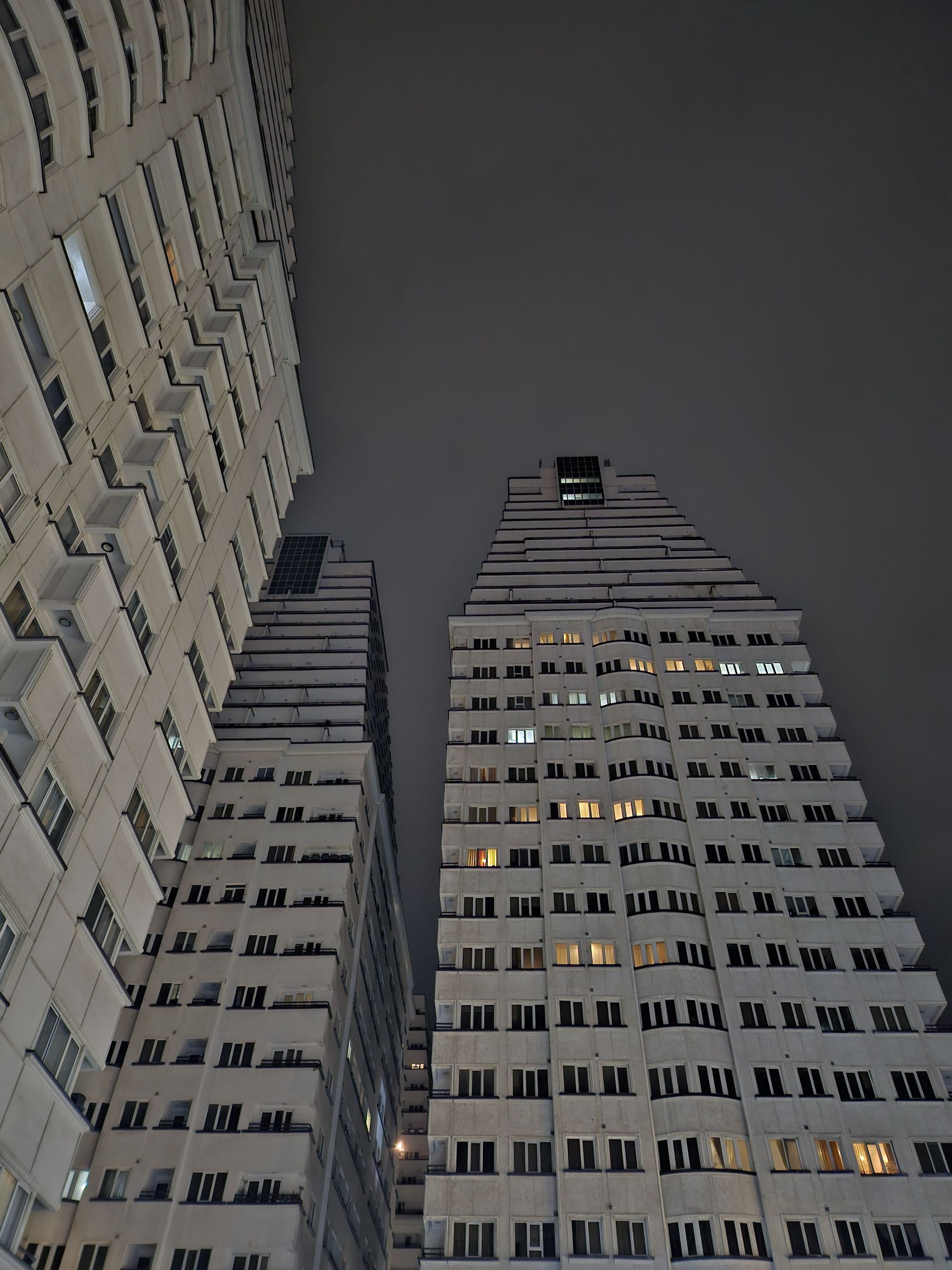 Towers in the darkness of Tehran